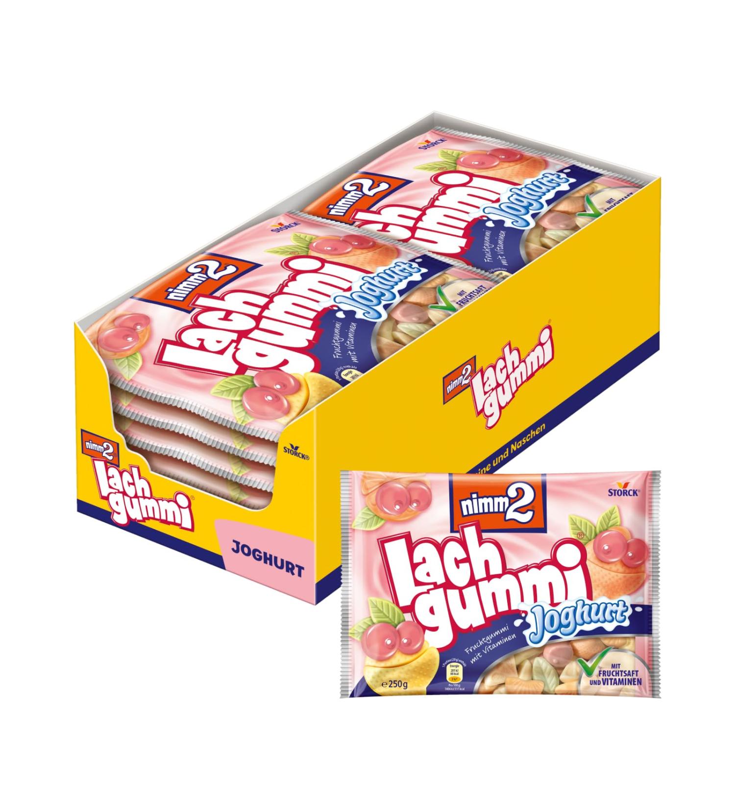 nimm2 Lachgummi Joghurt - 12 x 250g Fruit Gums with Juice Vitamins & Yoghurt | Buy Internationally - Buy Online on GoSupps.com