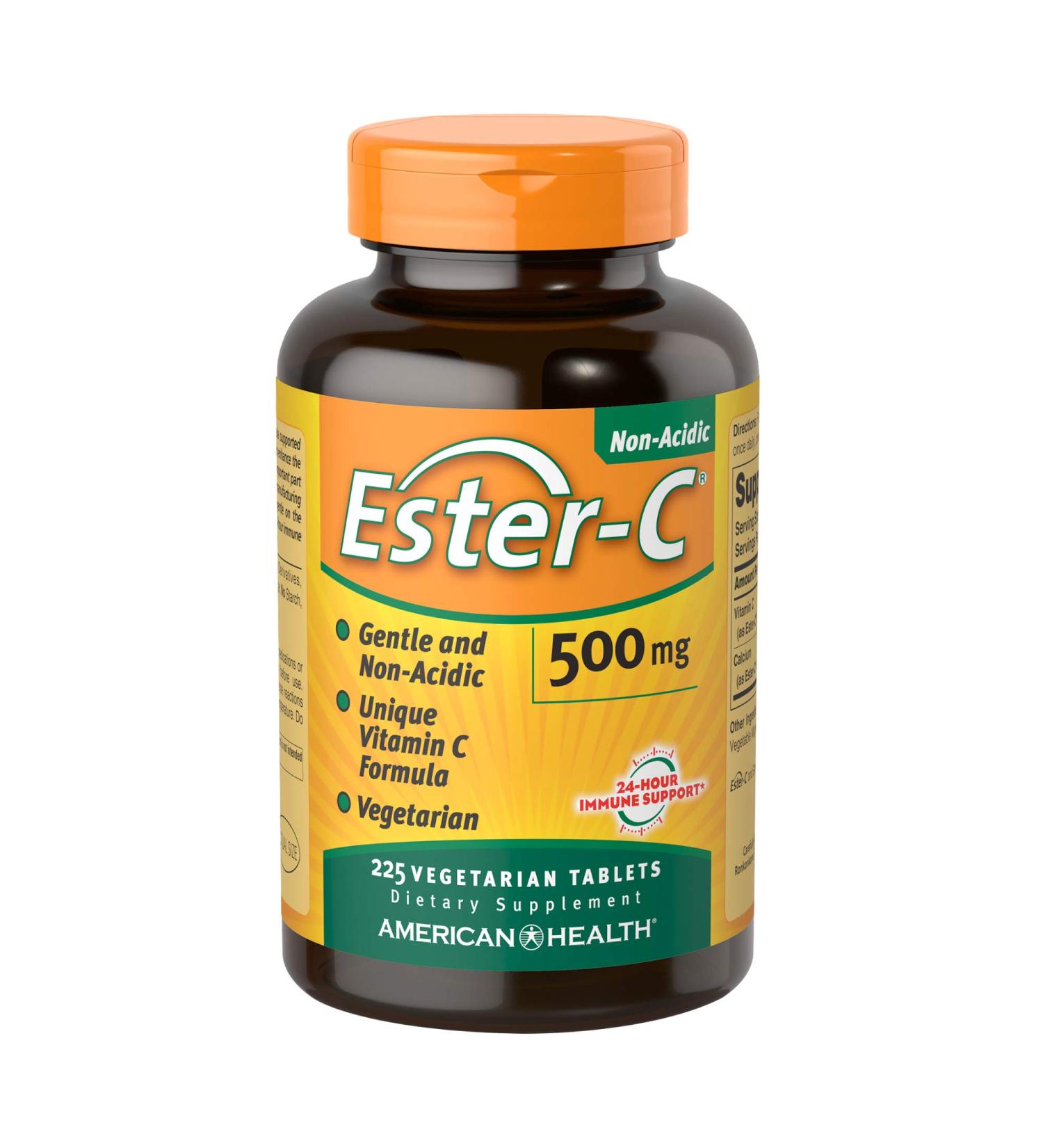 Buy American Health Ester-C 500 mg - 225 Vegetarian Tablets | Vitamin C Supplement - Buy Online on GoSupps.com