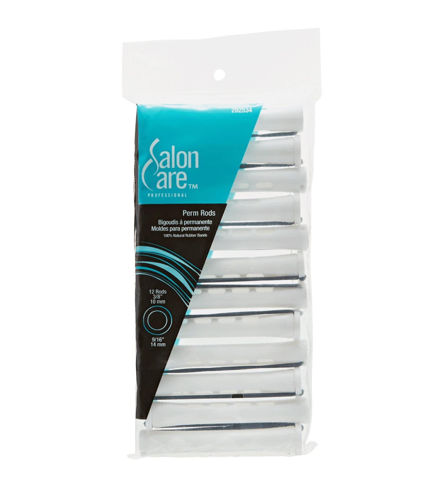 Salon Care White Long Curved Perm Rods White