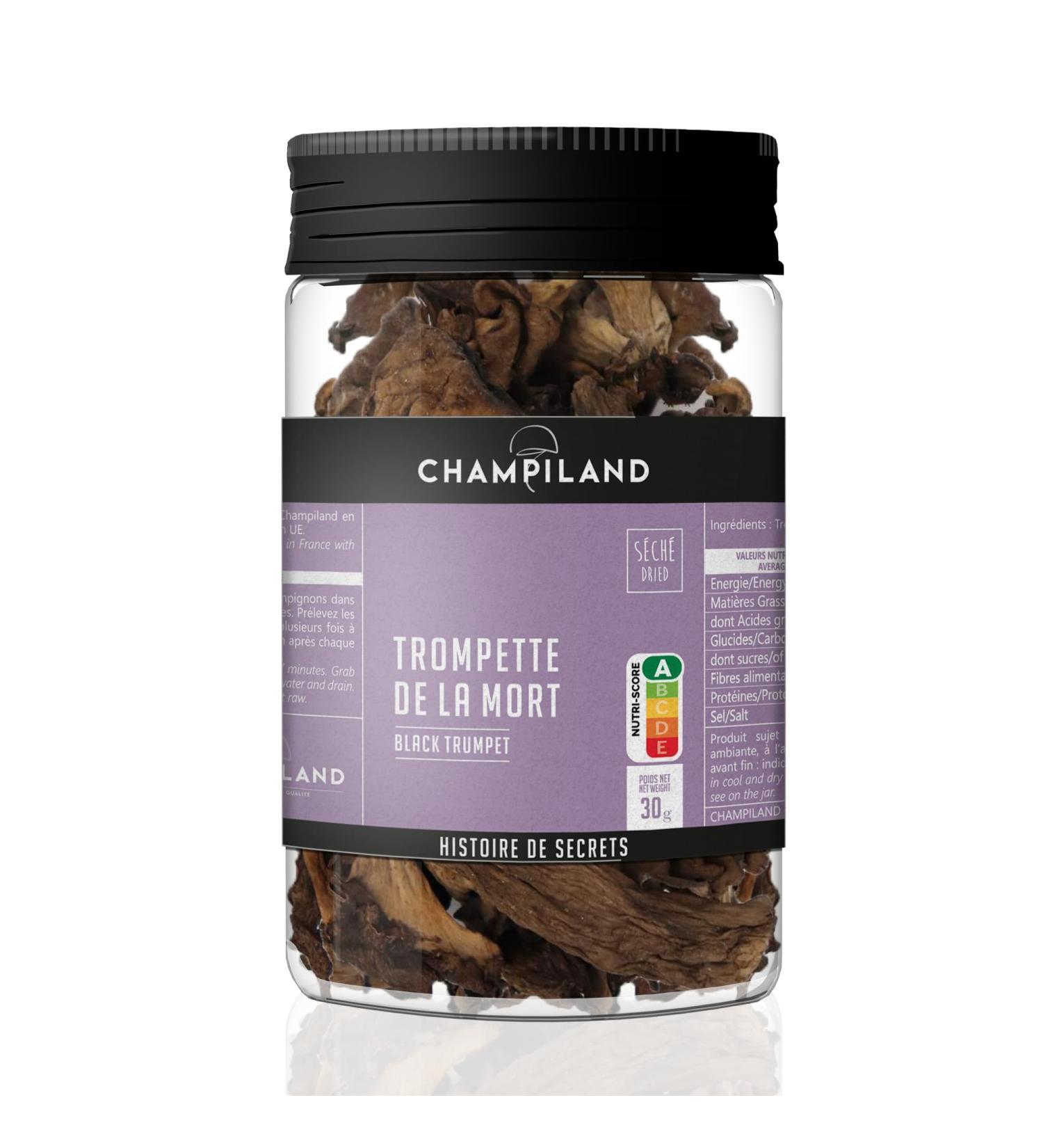 Champiland - Dried Death's Trumpet - Selected Wild Mushrooms - Exceptional Flavor - Rich in Protein - - Buy Online on GoSupps.com
