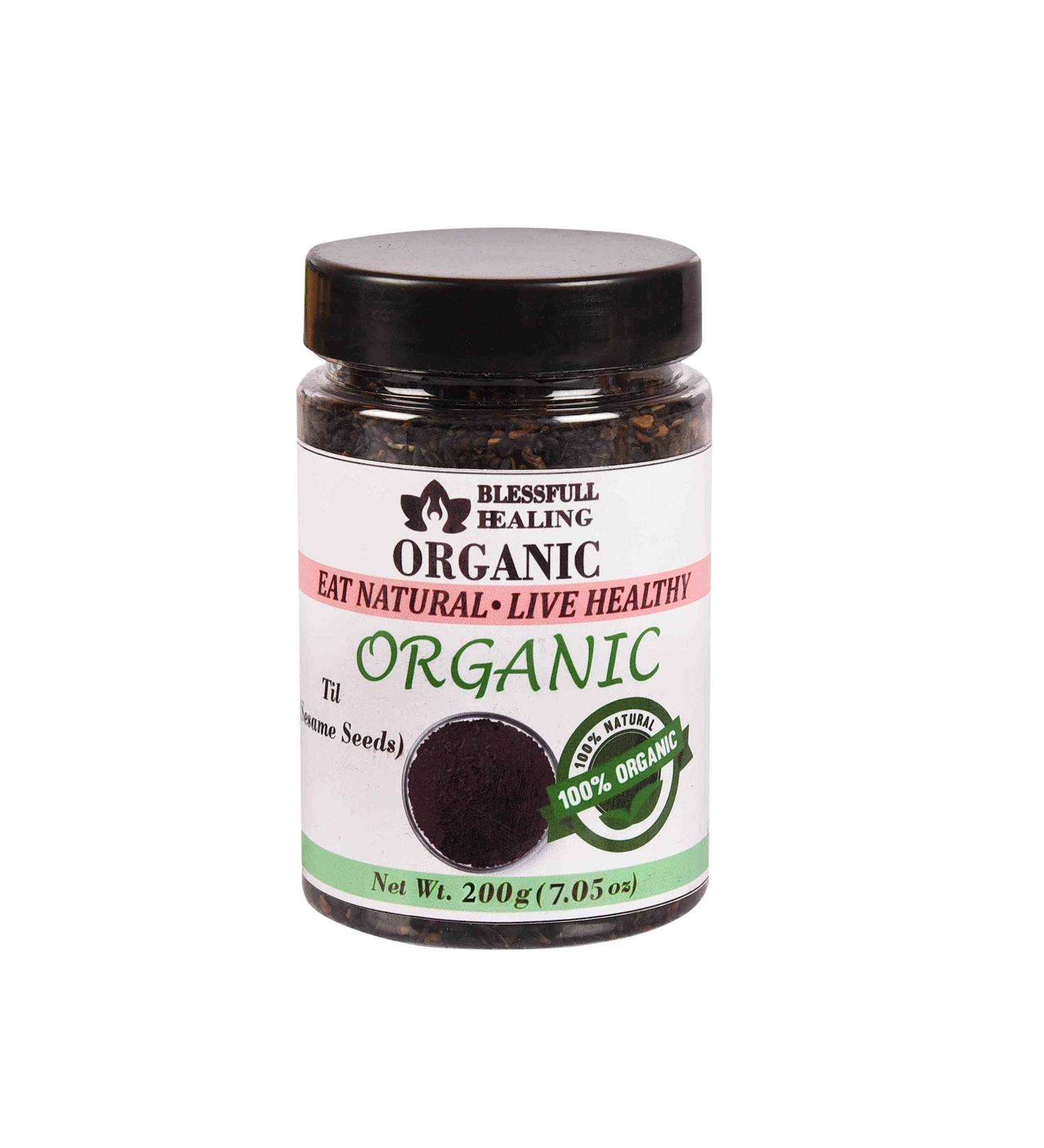 Blessfull Healing Organic Til (Sesame Seeds) 200 Gram Airtight Container (Packing May Vary) 200 Gram 7.05 oz - Buy Online on GoSupps.com
