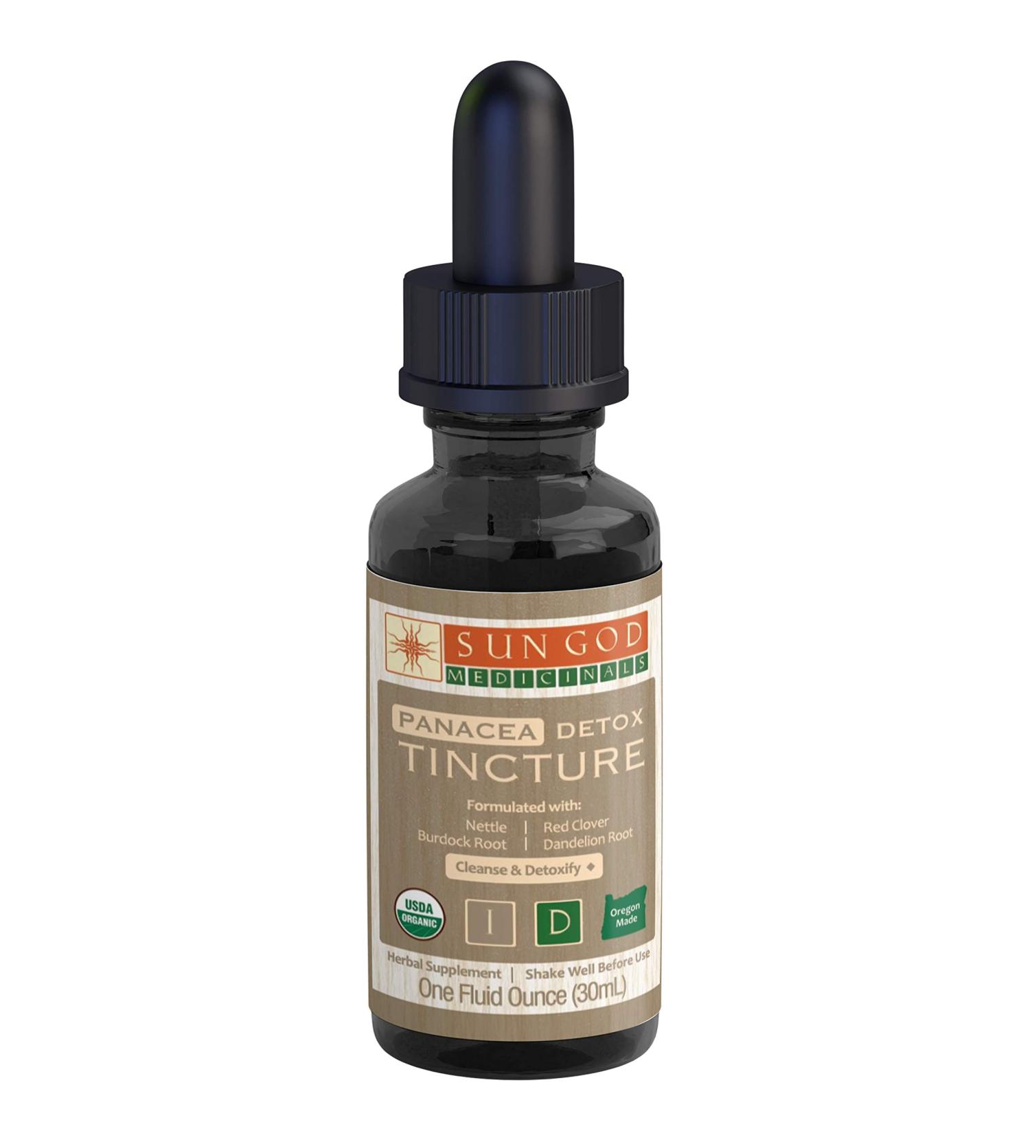 Sun God Medicinals Renew & Revitalize with Panacea Detox Tincture | Herbal Extract for Wellness | Natural Cleansing & Rejuvenation Formula | Boost Energy & Feel Refreshed | 1oz - Buy Online on GoSupps.com