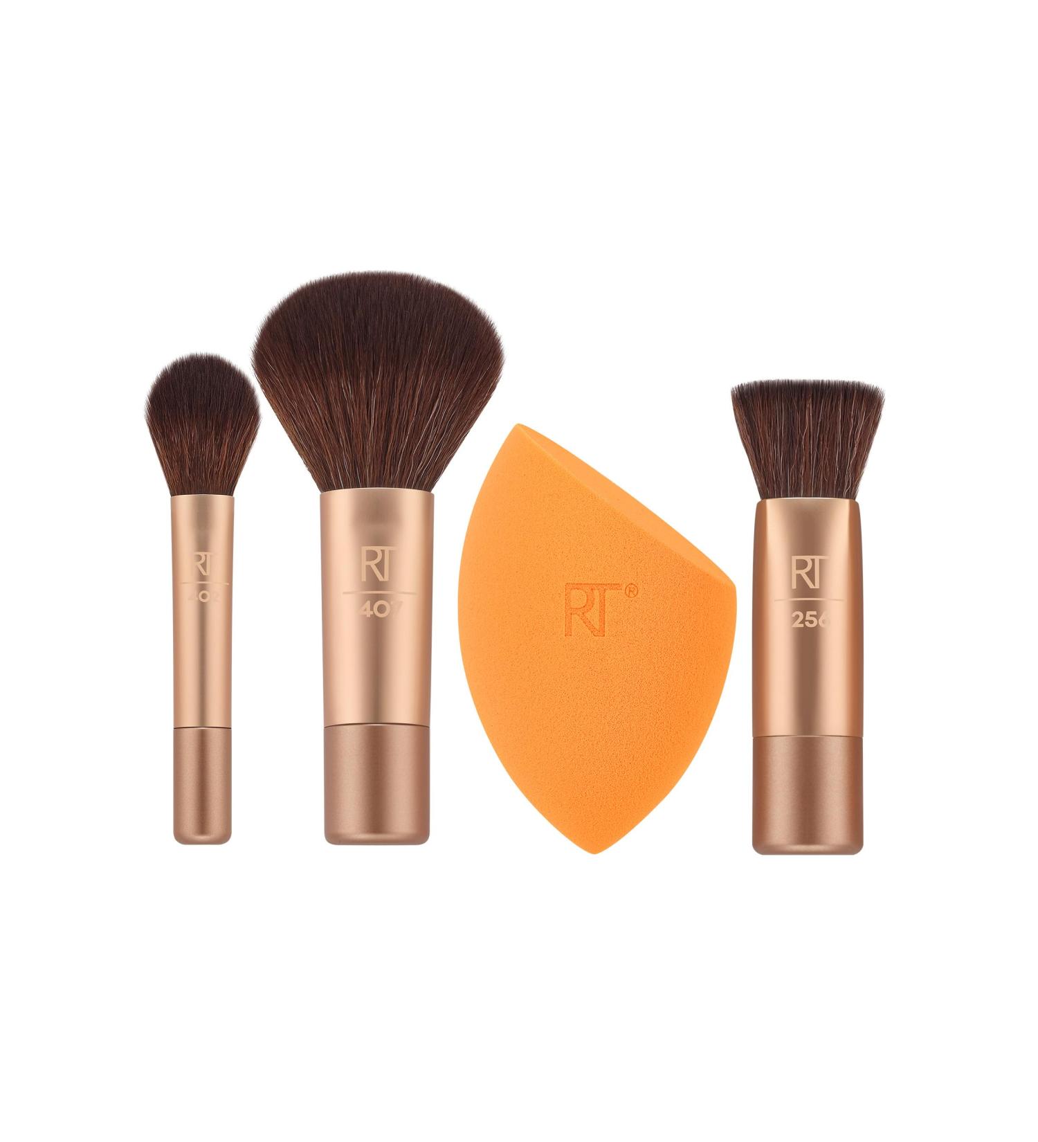 Real Techniques Sleigh The Night Mini Brush + Sponge 4 Piece Holiday Gift Set - Perfect Gift for Makeup Lovers | International Shipping Available - Buy Online on GoSupps.com