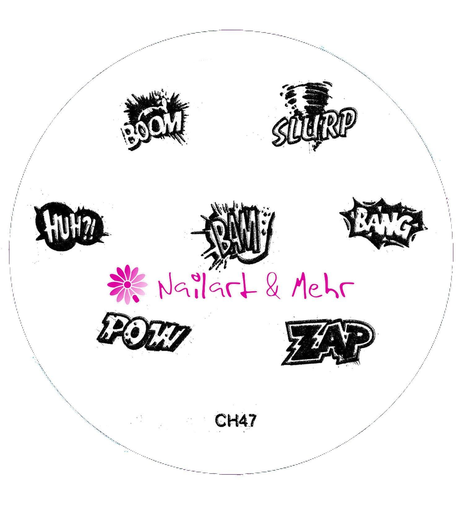STAMPING STENCIL # CH-47 COMIC BOOM HUH BANG ZAP POW