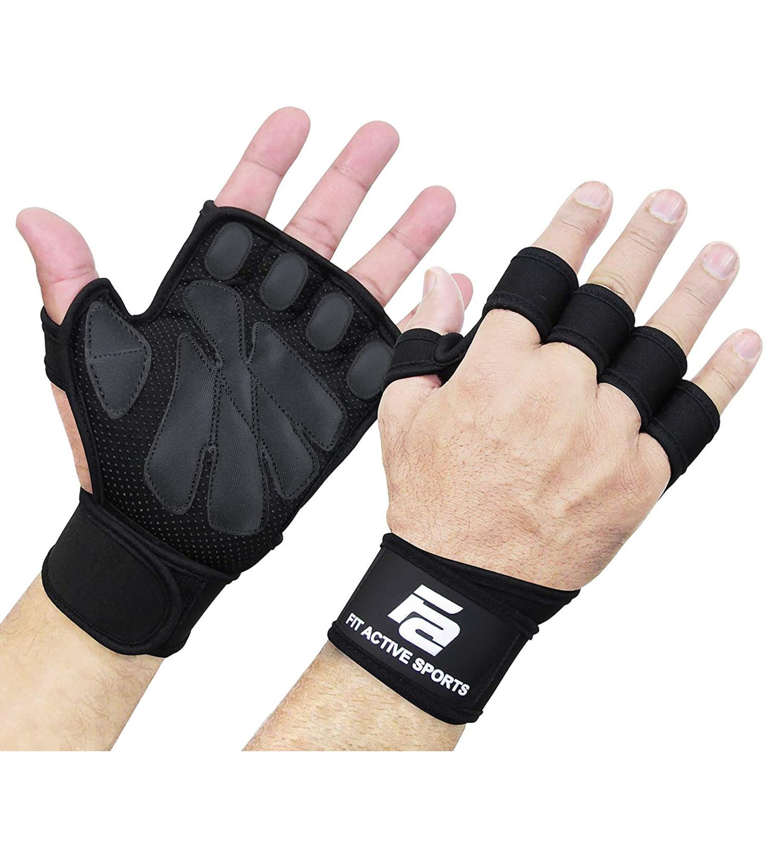 Ventilated Weight Lifting Gloves with Wrist Wraps - XS | Fit Active Sports - Buy Online on GoSupps.com