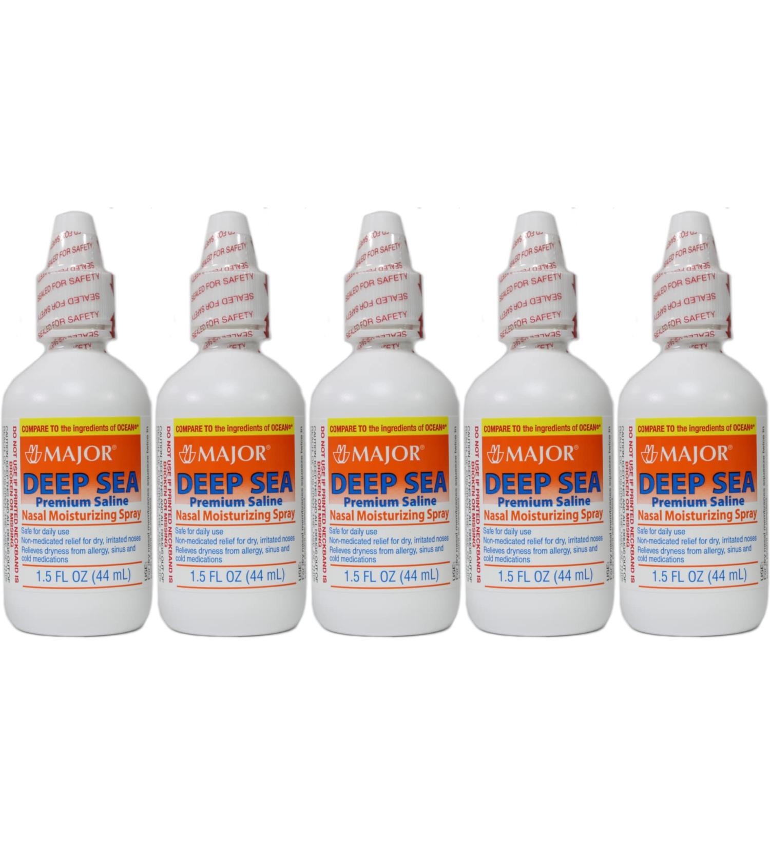 Ocean Nasal Moisturizing Spray 1.5 oz (44ML) 5 PACK - Deep Sea Generic - 7.5 oz Total - Buy Online on GoSupps.com