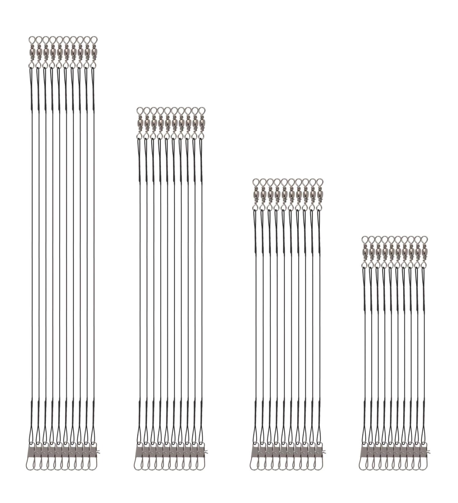 Buy 40-Piece Steel Leader Set for Pike Fishing | Stainless Steel Front Fan & Carabiner | Perfect for Saltwater & Freshwater Spin Fishing - Buy Online on GoSupps.com