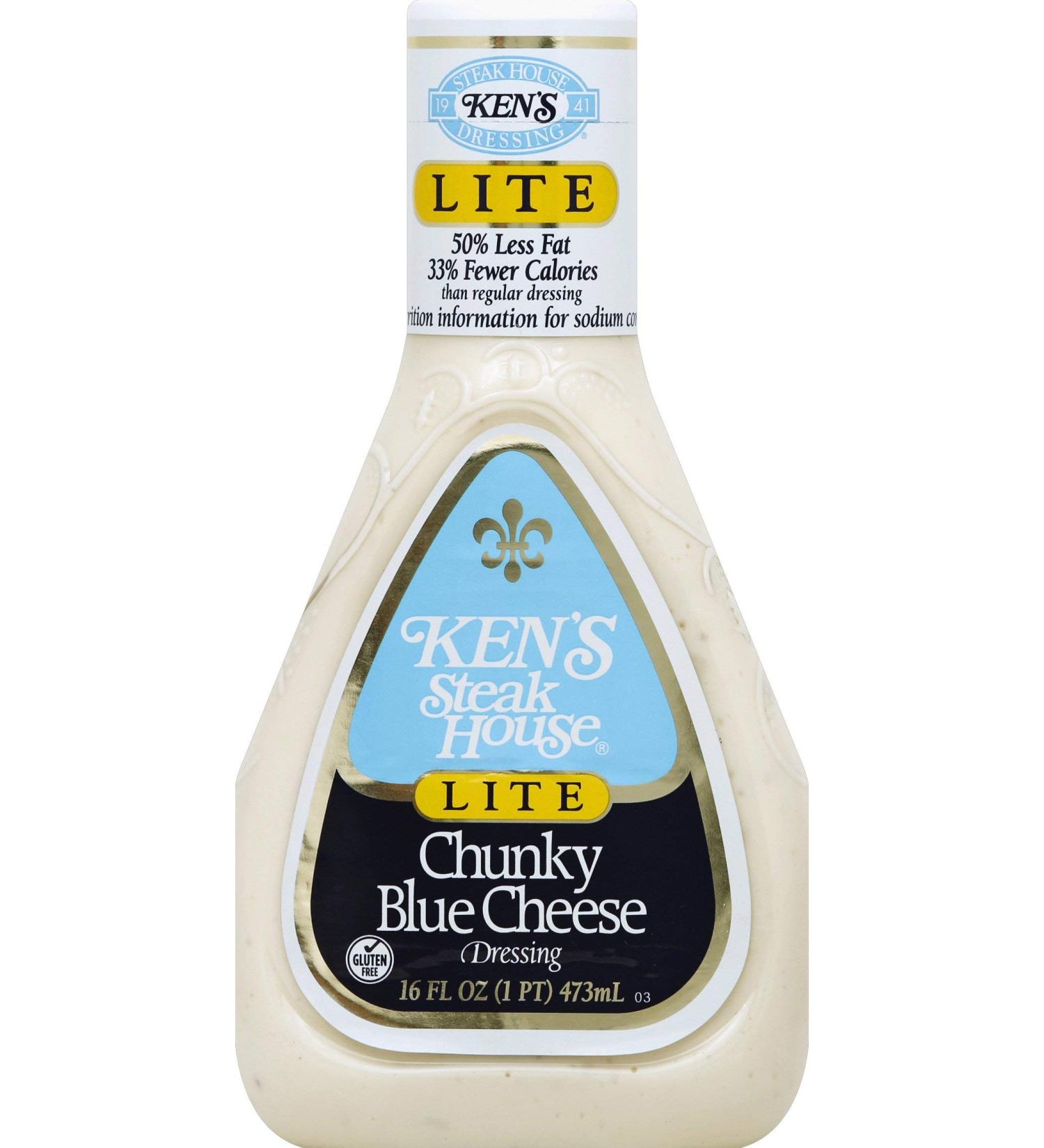 Ken's Steak House Chunky Blue Cheese Dressing Lite 16 Ounce by Ken's Steak House