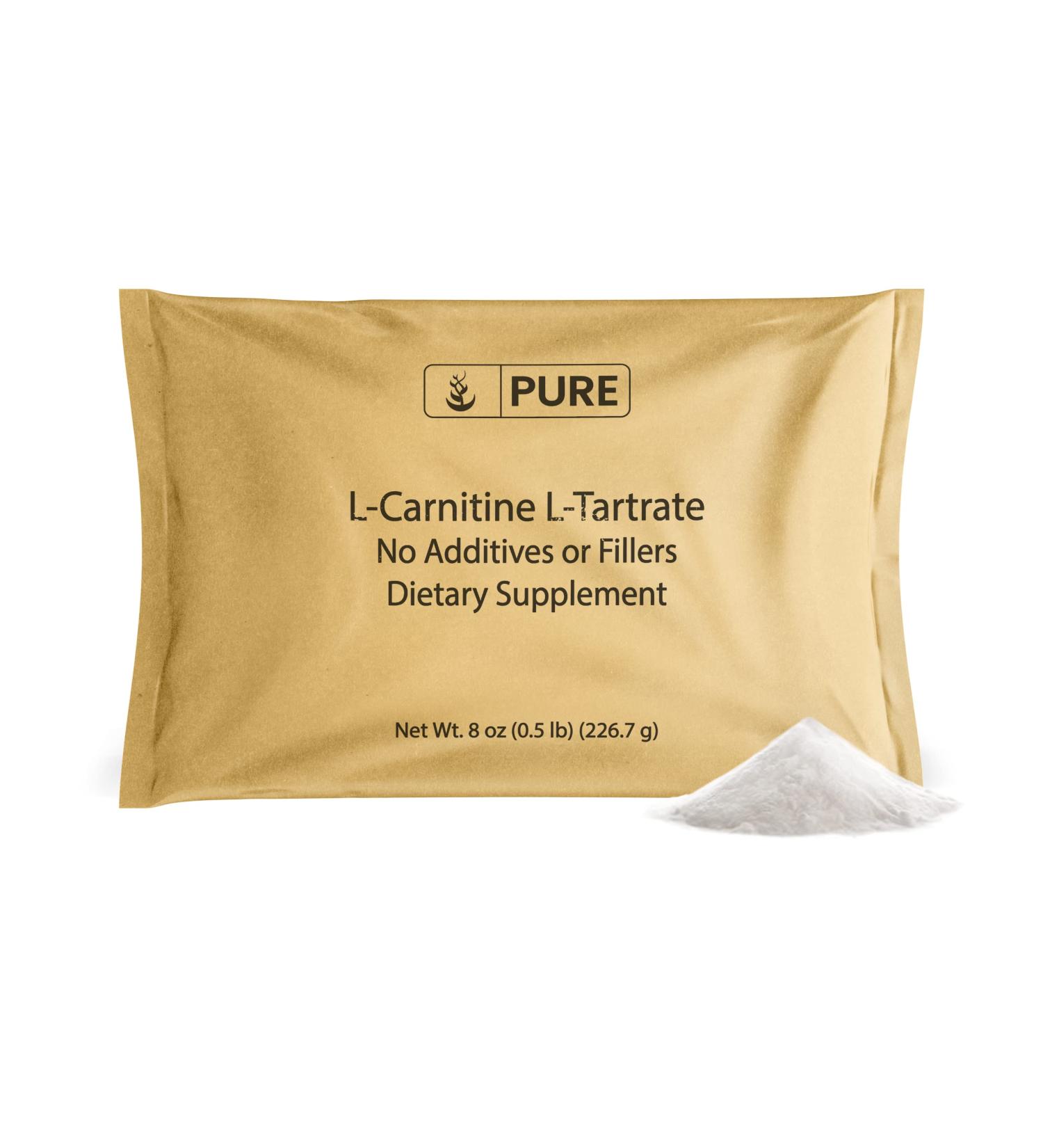 Lab-Verified L-Carnitine L-Tartrate 8oz Powder Amino Acid Supplement - Buy Online on GoSupps.com