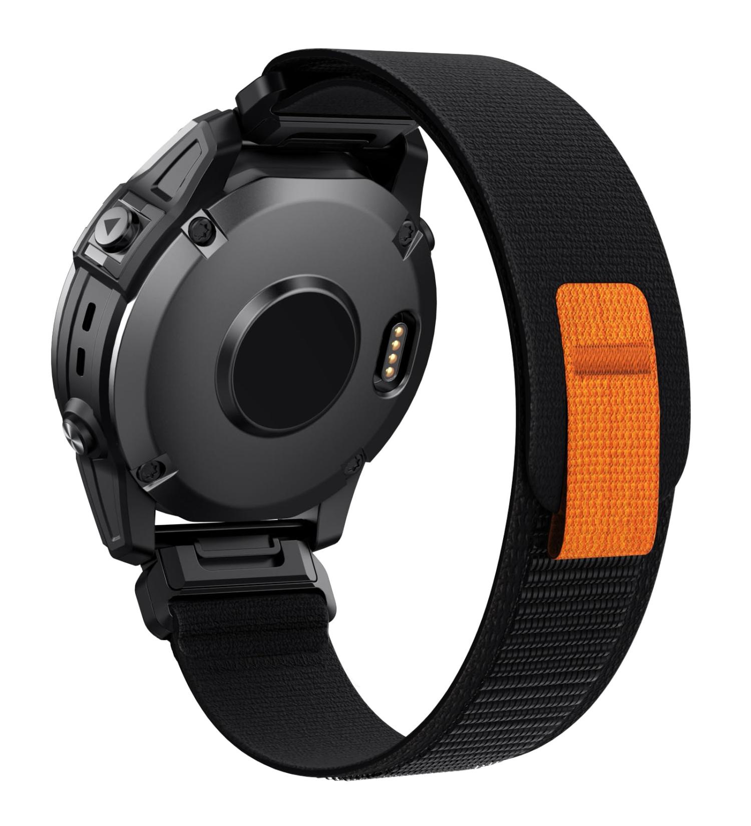Notocity QuickFit 26mm Bracelet for Garmin Fenix 6X 5X 3 7X Pro Enduro & Descent MK1 - Durable Black Nylon Band - Buy Online on GoSupps.com