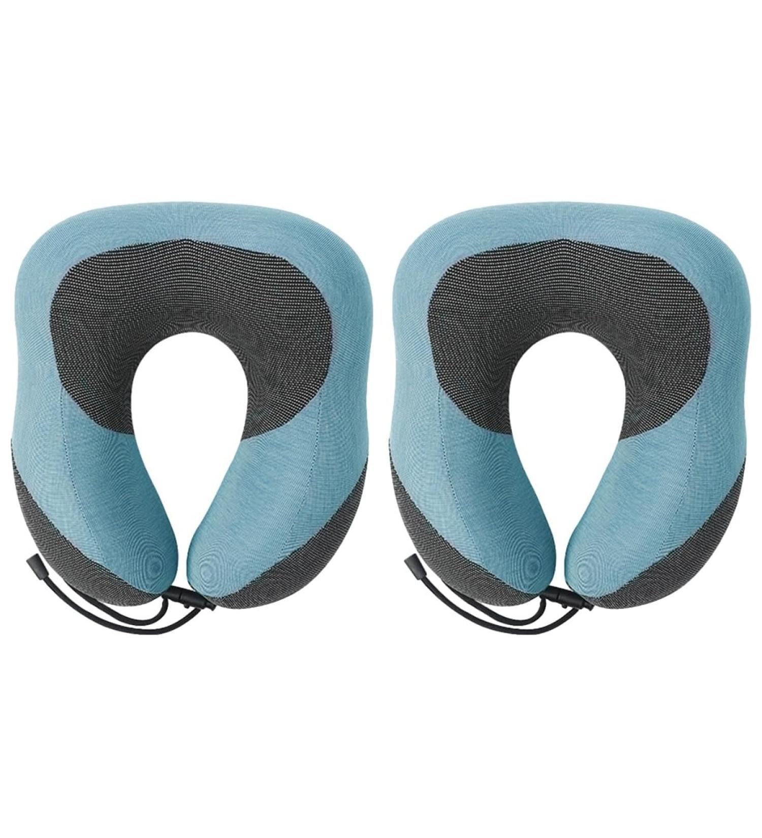 Ultechnovo Neck Pad Set - 2-Piece Flight Neck Pillow & Car Cushions - Comfortable Travel Support for Airplanes & Cars - Blue 28x25cm - Buy Online on GoSupps.com
