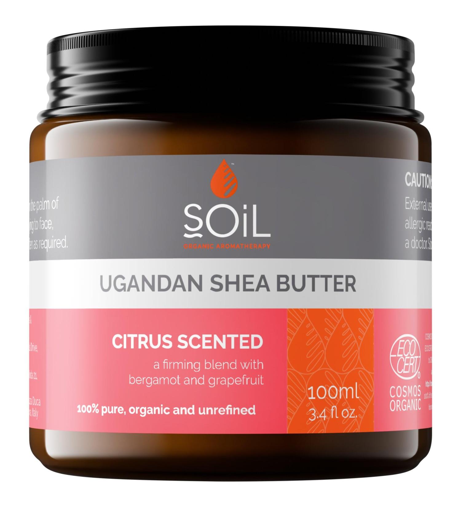 Buy SOiL Organic Shea Butter - Citrus Scented 100% Pure & Unrefined - 100ml | International Shipping Available - Buy Online on GoSupps.com