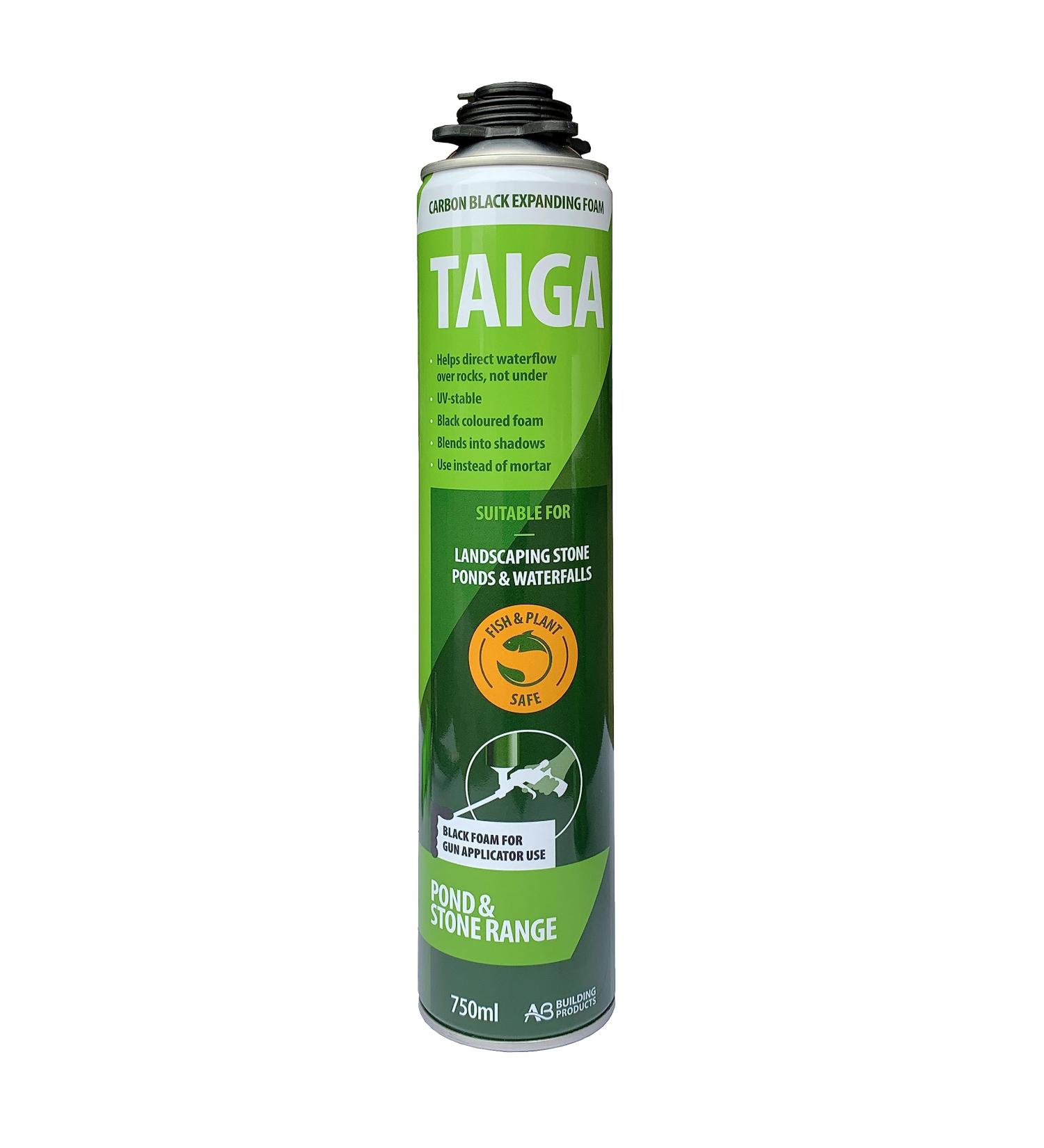 TAIGA Black PU Landscape Pond & Waterfall Foam 750ml - 'Gun-Applied' - Buy Online on GoSupps.com