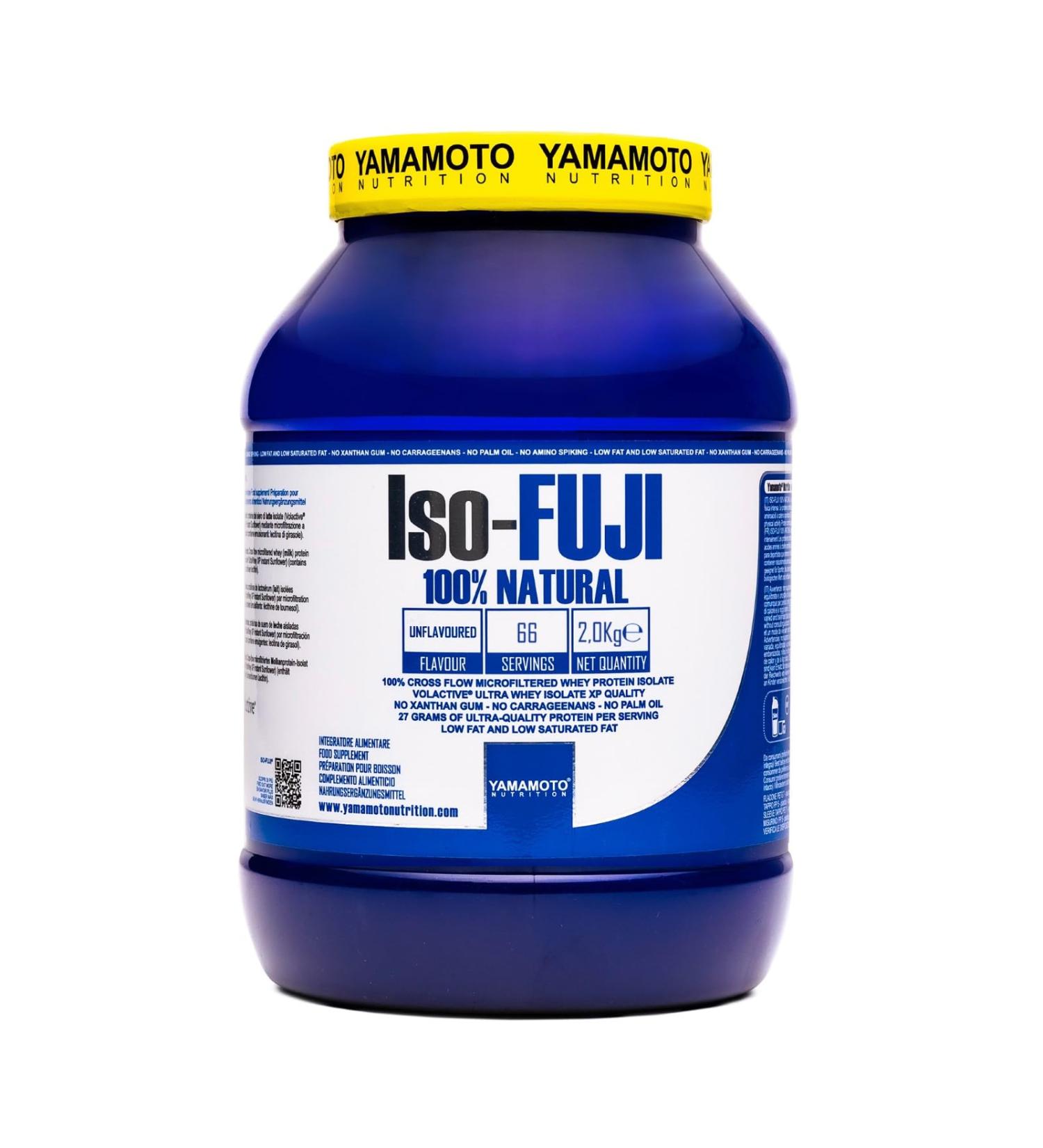 YAMAMOTO Nutrition Iso-Fuji Volactive 2 kg Ultrafiltered Whey Protein Isolate Protein Isolate Powder Neutral Flavor