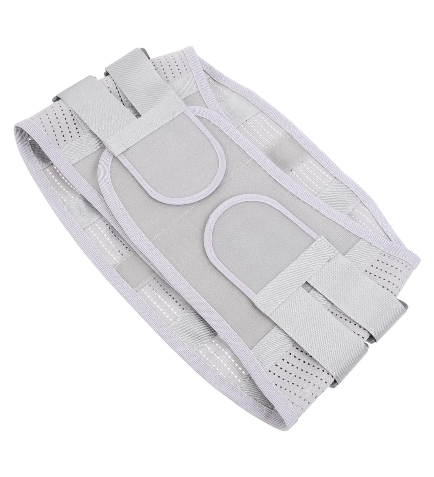 Sports Belt Back Brace for Lower Back Support | Breathable Uterus Protector | Adjustable Trimmer Corset - Silver 115x23x1CM - Buy Online on GoSupps.com