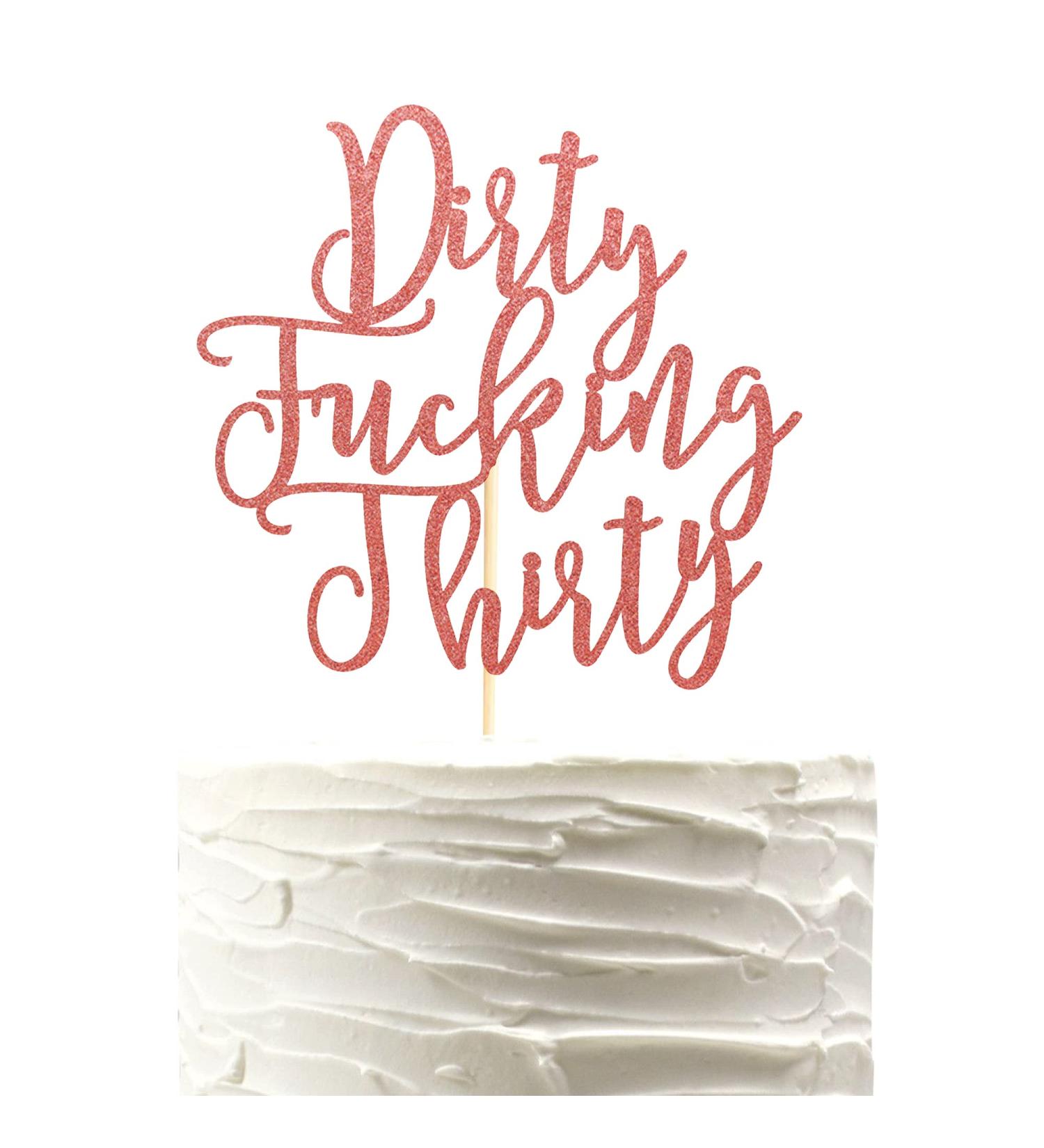 Arthsdite Dirty Thirty Cake Topper - 30th Birthday Cake Topper Dirty Thirty Birthday Cake Decorations Happy 30th Birthday Party Decorations Supplies (30th Birthday Cake Topper) - Rose Gold Glitter - Buy Online on GoSupps.com