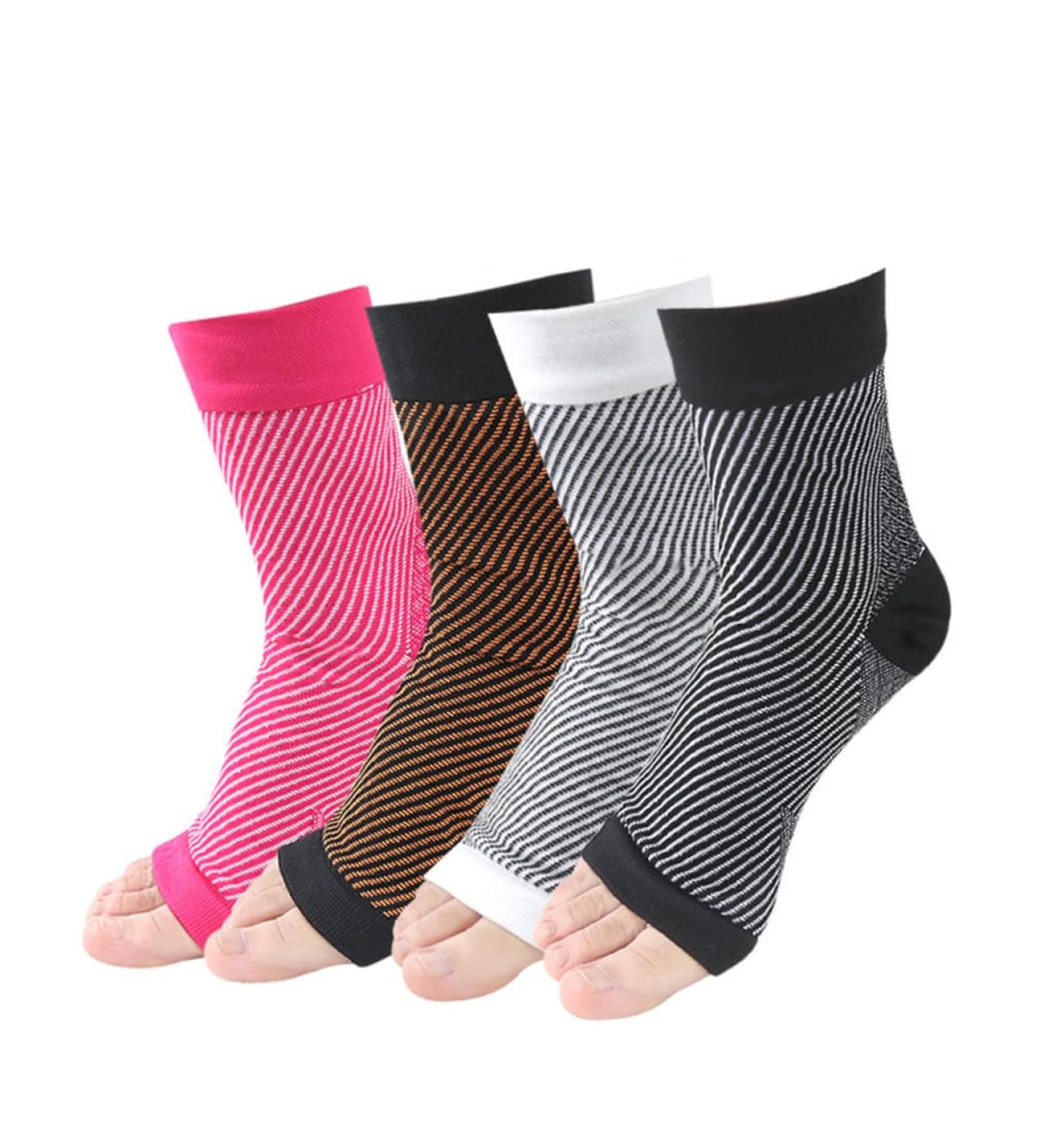 Mobestech Achilles Heel Support Socks - Breathable Ankle Support for Plantar Heel Spurs | Perfect for Fitness & Basketball | Size S/M - White - Buy Online on GoSupps.com