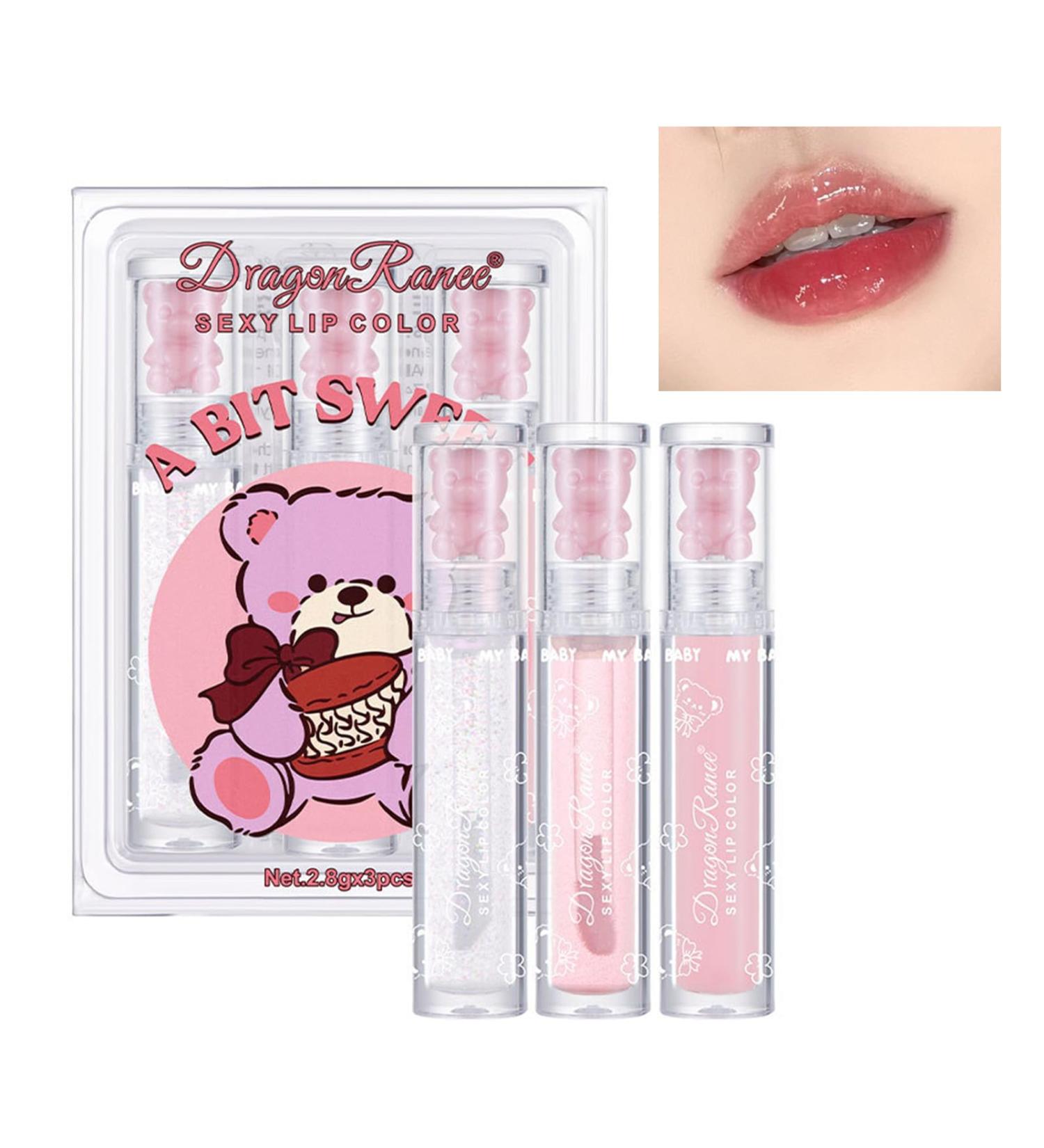  SOYDAN Holographic Lip Gloss | Natural Makeup With Transparent Nude Lip Oil 3 Pieces Lip Enhancer Brightening Lip Balm Plumping Lips Lip Oil - Buy Online on GoSupps.com