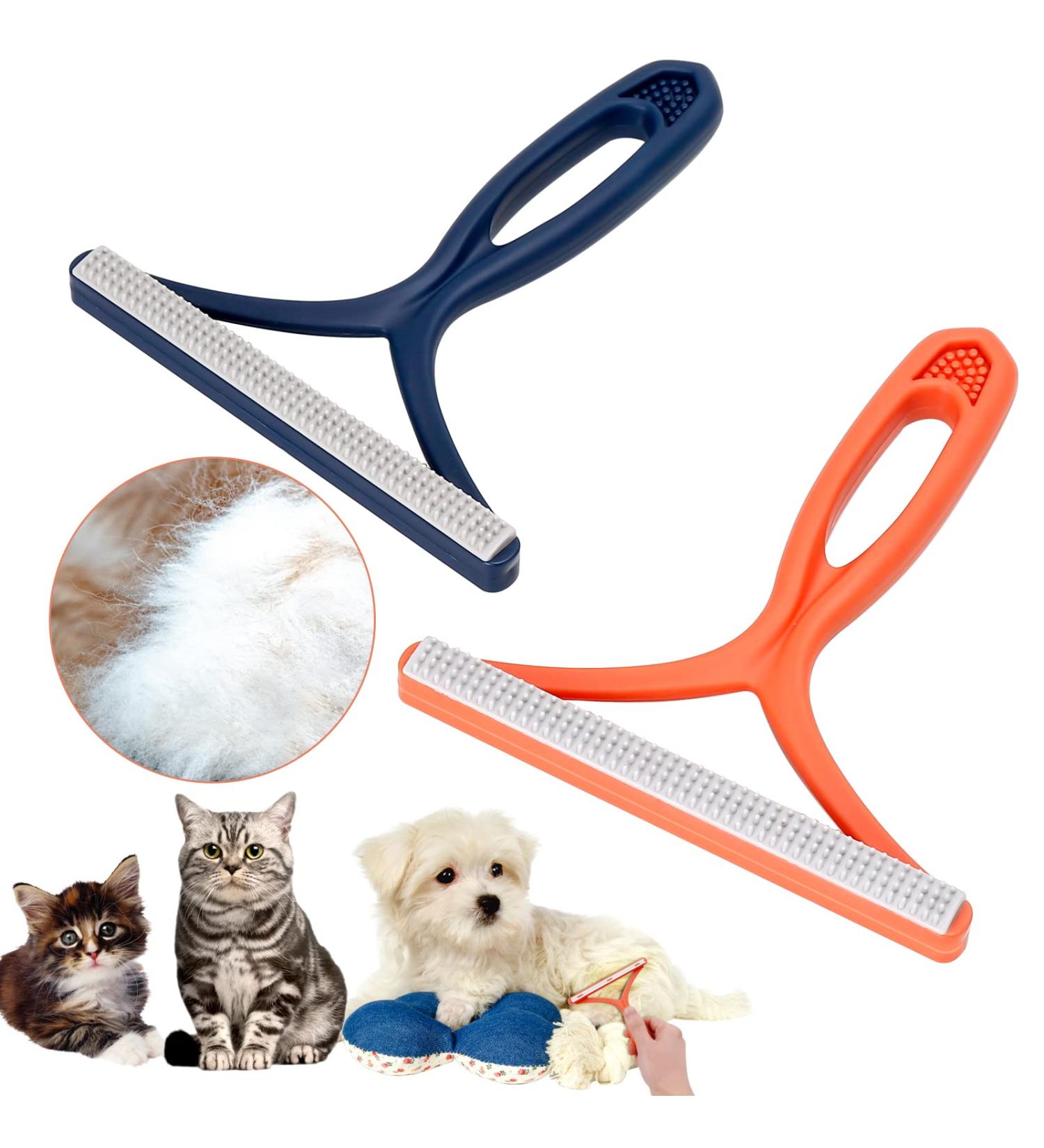 Lebexy Portable Lint Remover - 2-Pack Orange & Blue | Efficient Lint Razor & Fuzz Shaver for Clothing Coats Carpets & Pet Hair - Buy Online on GoSupps.com