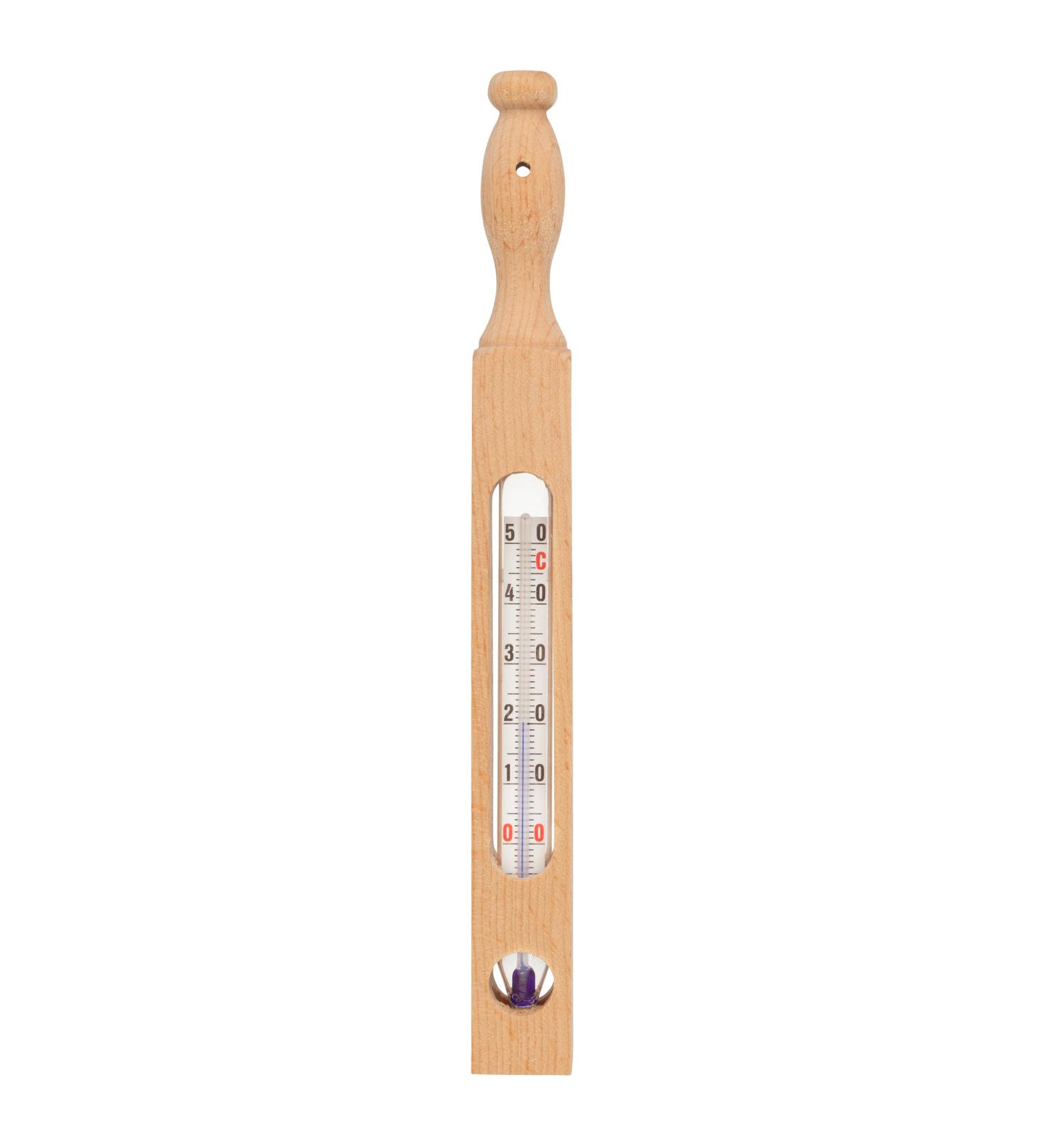 Bath thermometer made of beech wood pure nature!