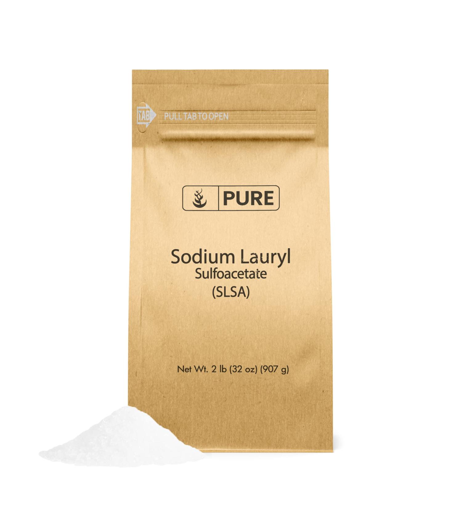 Pure Sodium Lauryl Sulfoacetate (SLSA) (2 lb) - Long Lasting Foam & Bubbles | Gentle on Skin - Buy Online on GoSupps.com