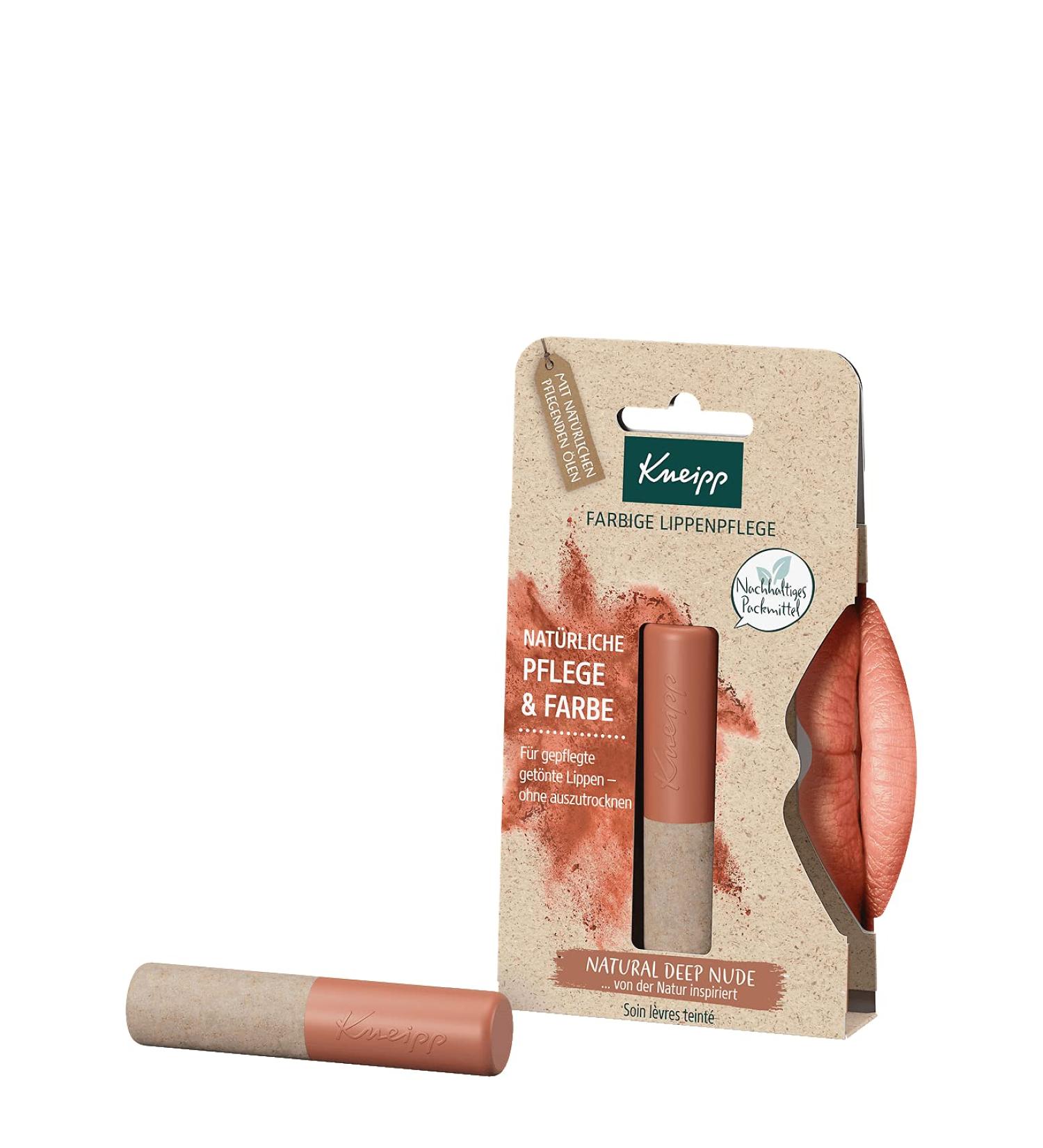 Kneipp Coloured Lip Care Deep Nude - Natural Tinted Lip Balm 3.5g | Nourishing Color for Well-Groomed Lips - Buy Online on GoSupps.com