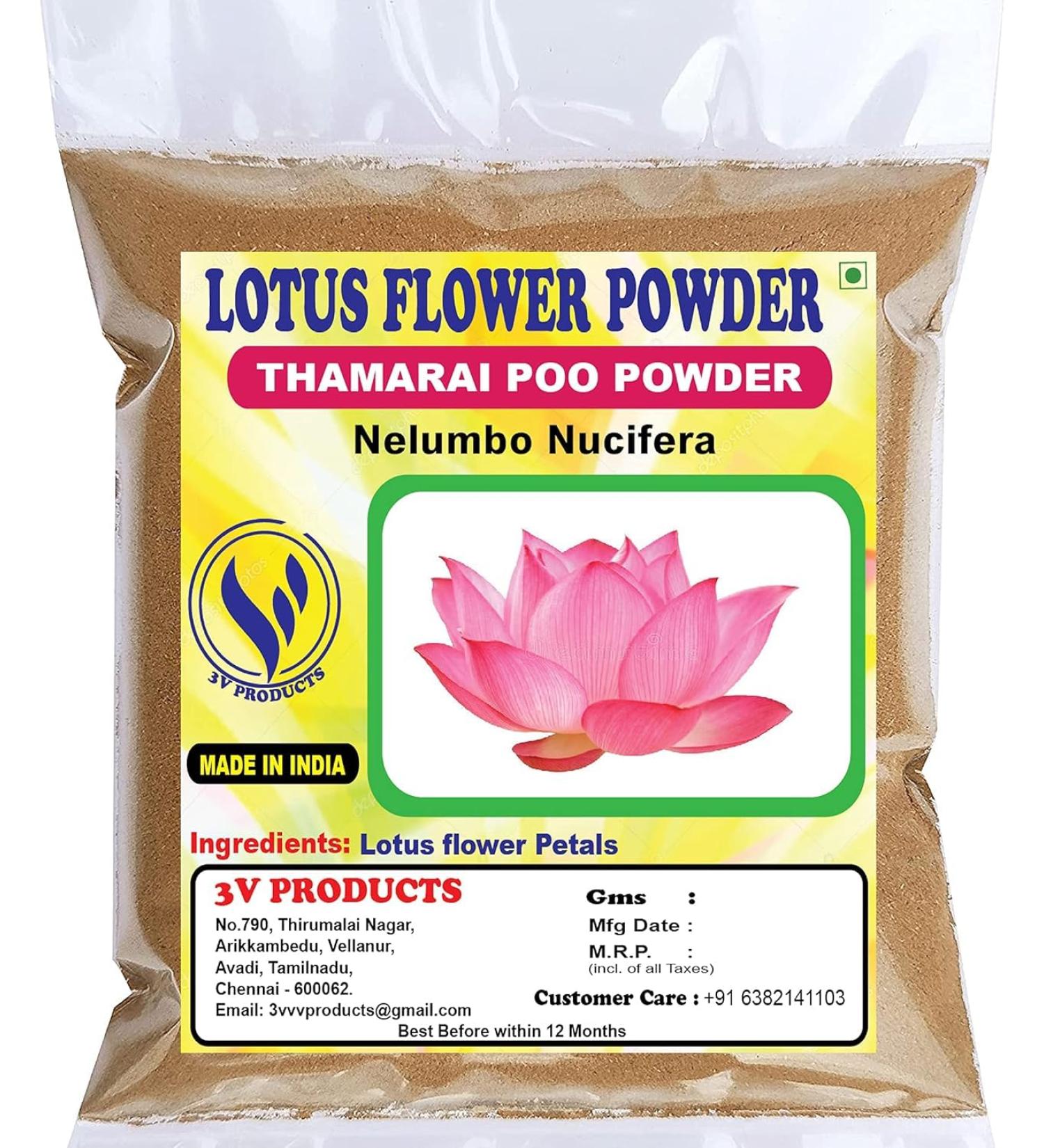 NENA Lotus Flower Powder 100g | Nelumbo Nucifera Powder for Face Skin and Hair
