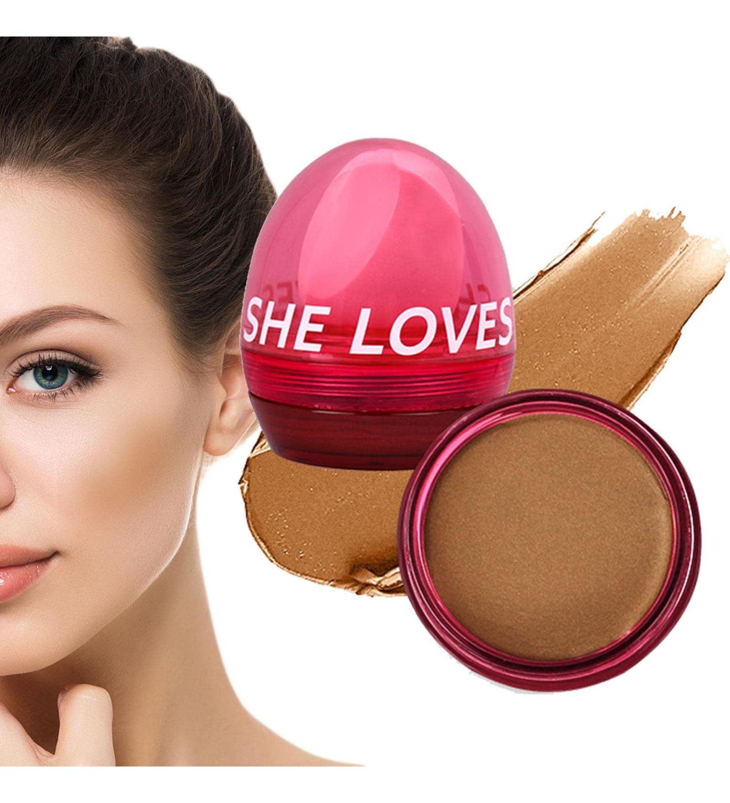 Blush Palette Waterproof Velvet Cream Blusher for Face - Cheeks Eyes Face Blusher Makeup Supplies for Shopping Home Working Dating Traveling Gathering Pochy 02# Golden Brown - Buy Online on GoSupps.com