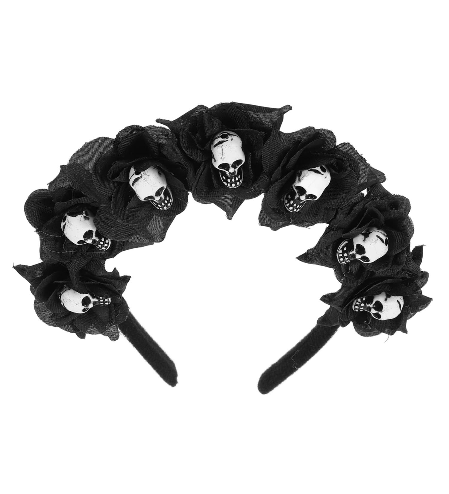 Didiseaon Halloween Headband Halloween Hairbands Halloween Favor Halloween Black Rose Headband Halloween Skull Headpiece Day of The Dead Headpiece Goth Headband Gothic Skull Headband Fabric - Buy Online on GoSupps.com