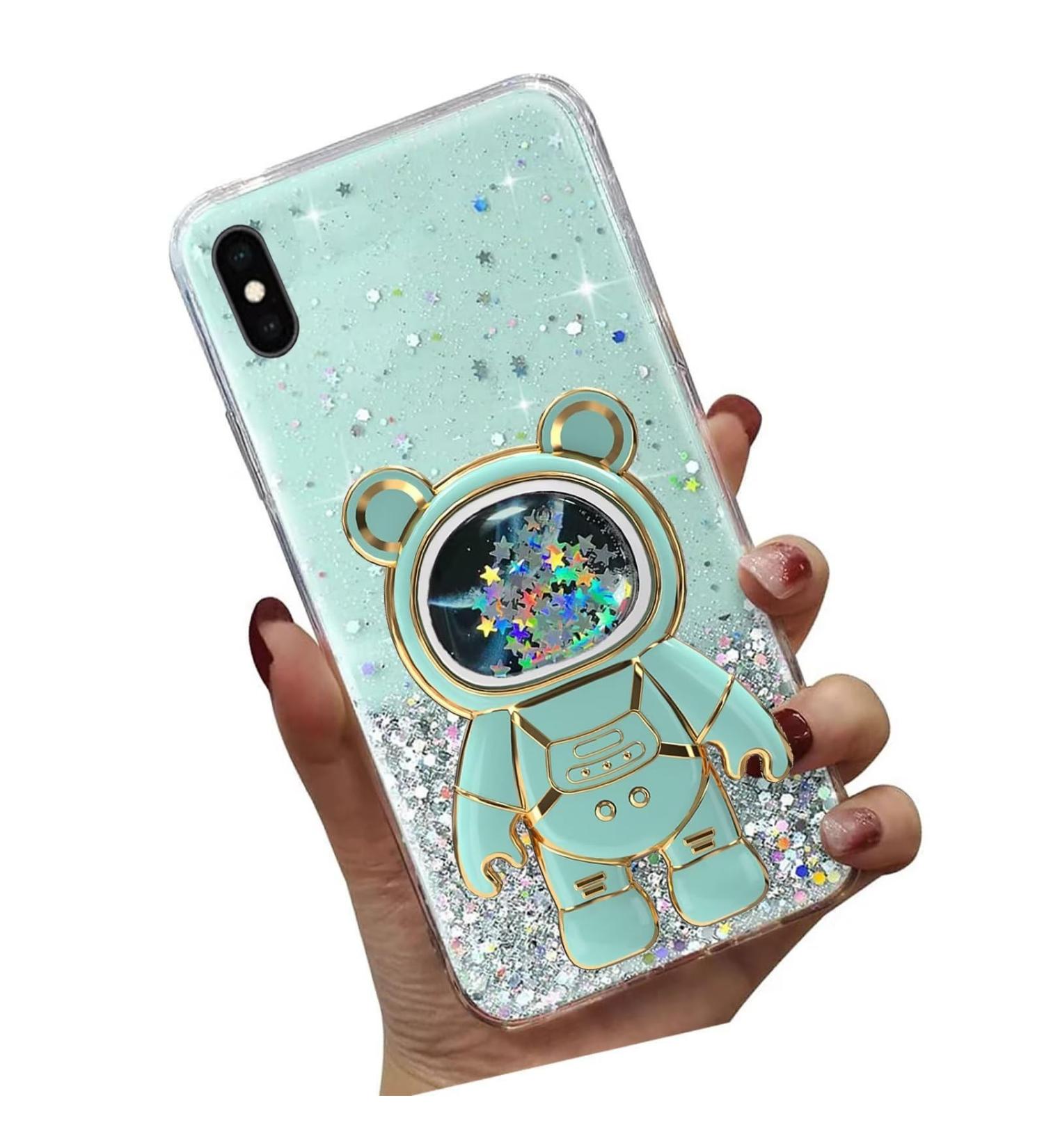 Tivenfezk Nadoli iPhone XS Max Case - Glitter Astronaut Stand Soft Silicone Bling Shell Caricature Hidden Stander - International Shipping Available - Buy Online on GoSupps.com