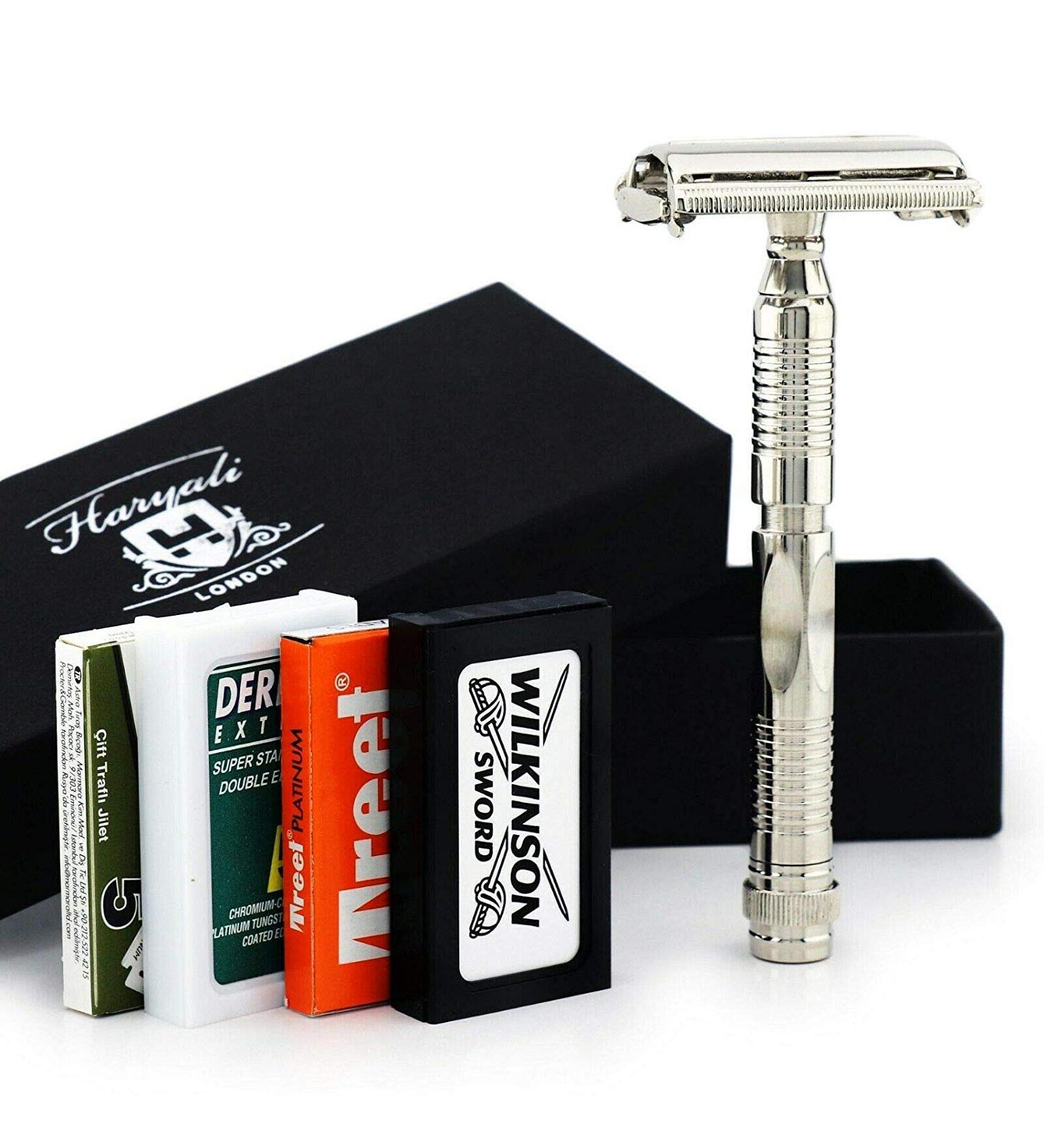 Navaja de Afeitar Butterfly - Afeitadora Tradicional Cl sica para Hombres con 5 Cuchillas de Doble Borde - Mango de Sujeci n Segura - Env o Internacional - Buy Online on GoSupps.com