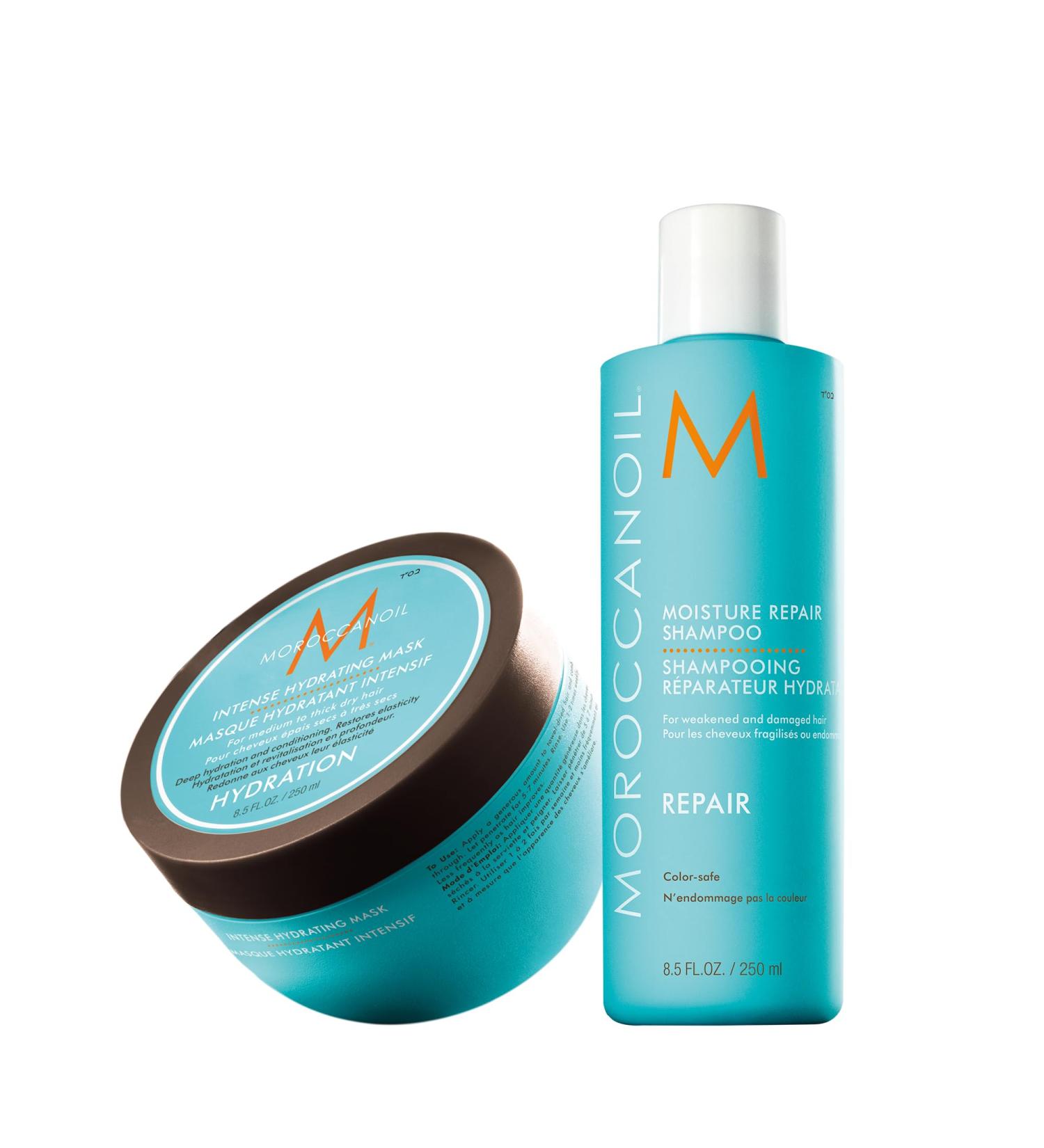 Moroccanoil Intensive Hydration Mask 250ml & Regenerating Shampoo Bundle - Shop Internationally for Ultimate Hair Care - Buy Online on GoSupps.com