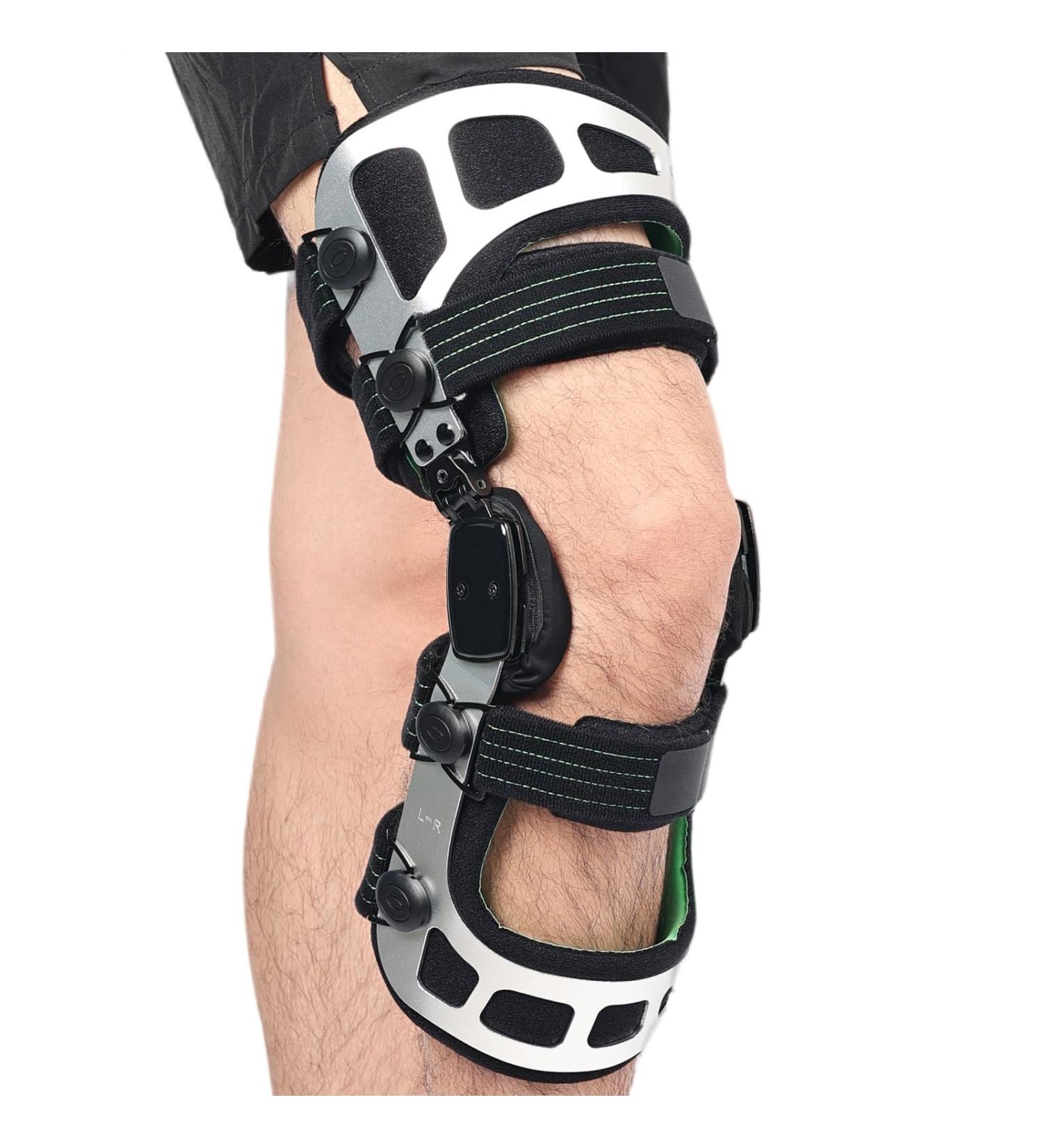 Orthomen OA Knee Brace - X-Large Left Silver | Best Support for Osteoarthritis & Arthritis Pain Relief - Buy Online on GoSupps.com