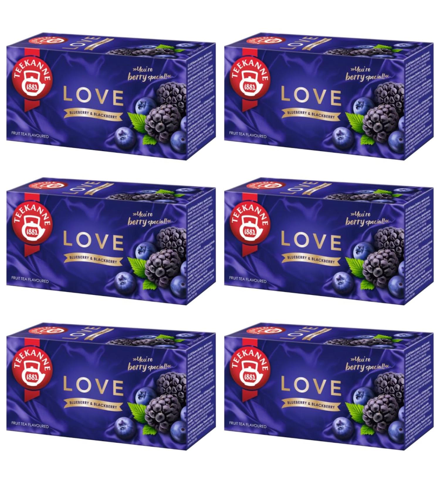  DEKOND TEEKANNE - Love Blueberry & Blackberry (NEW) - Blueberry and Blackberry Fruit Teas - 6 x 20 tea bags - Buy Online on GoSupps.com