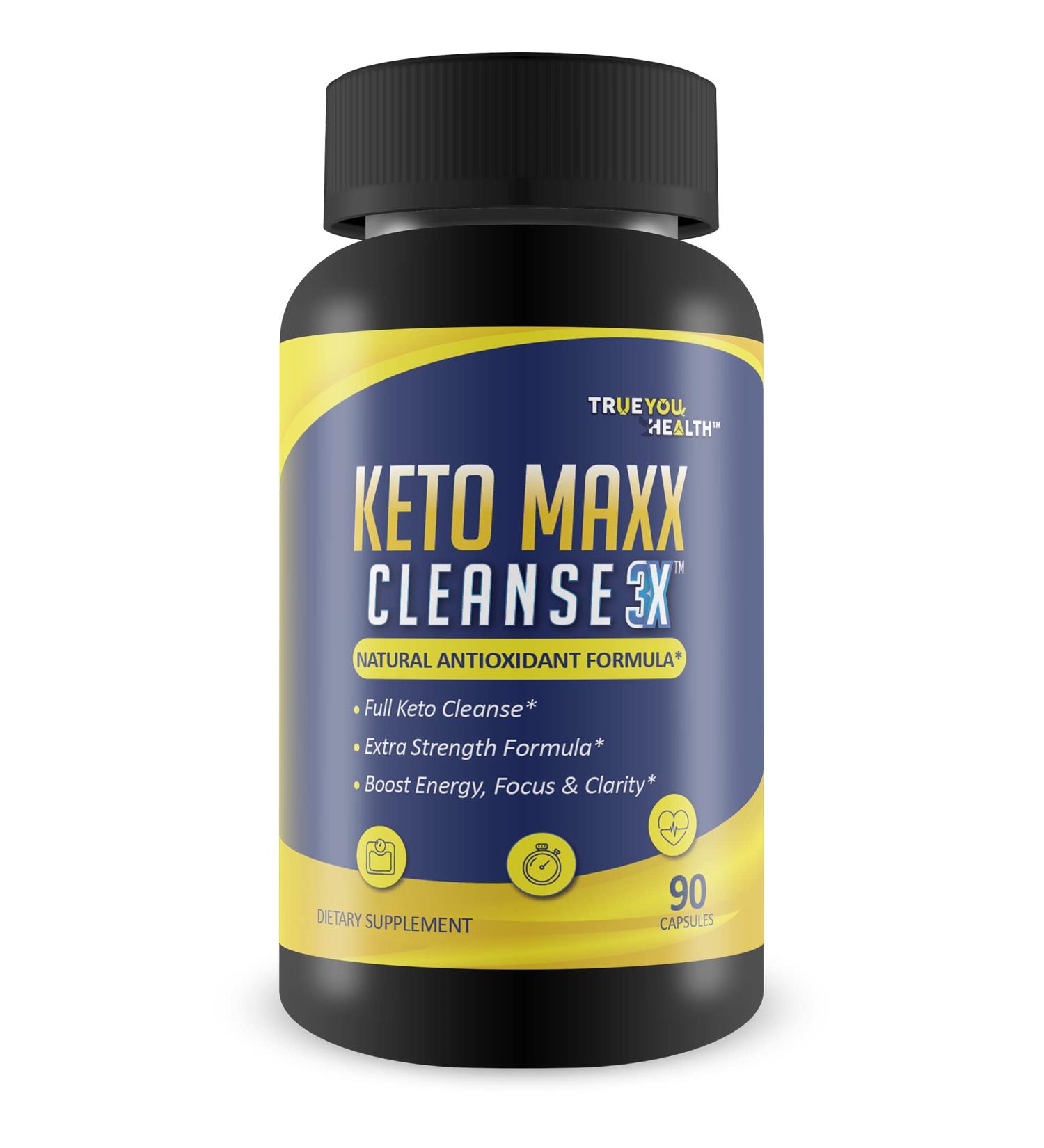 Keto Maxx Cleanse 3X - 90 Day Supply - Cleanse & Detox Support for Gut Health - Boost Energy & Aid Digestion - Keto Friendly - Buy Online on GoSupps.com