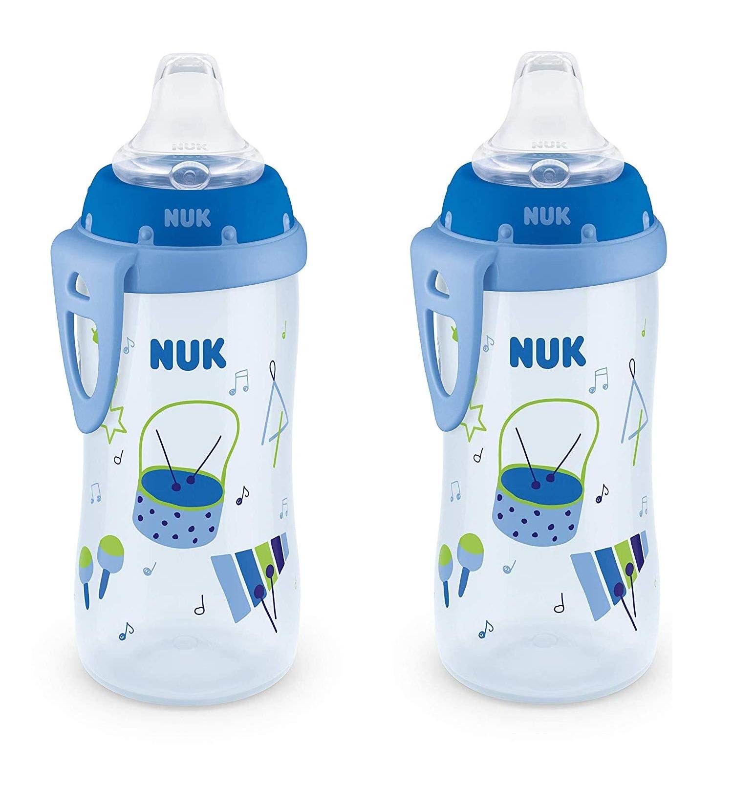 NUK Blue Music Silicone Spout Active Cup 10oz (2 Pack) - Design May Vary - Buy Online on GoSupps.com