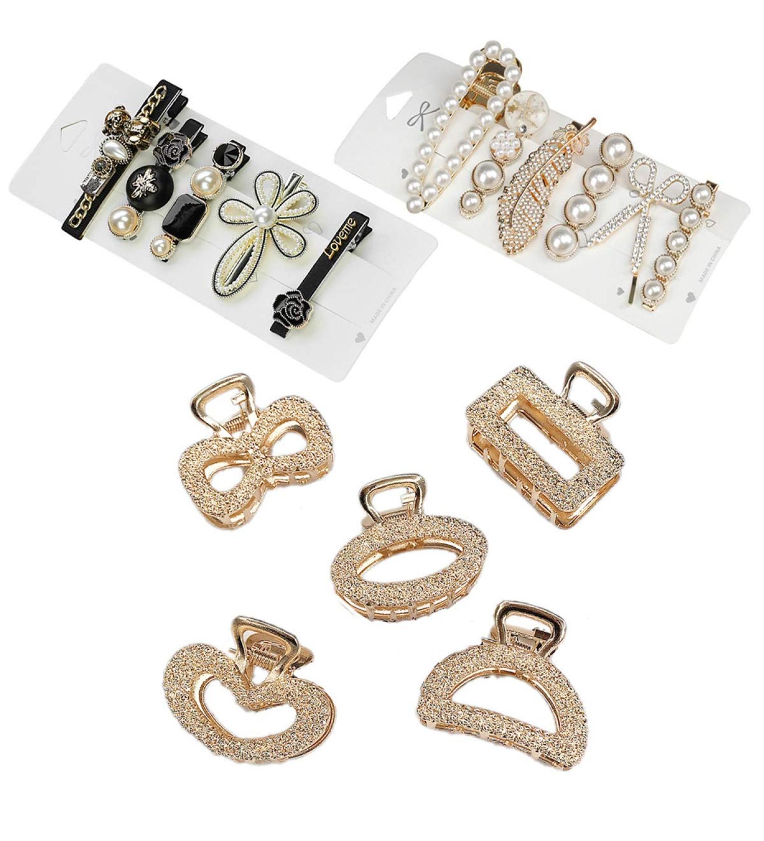 Smavles 16-Piece Pearl Hair Clips Set - Metal Hair Accessories for Weddings Birthdays Parties & Everyday Use - Buy Online on GoSupps.com