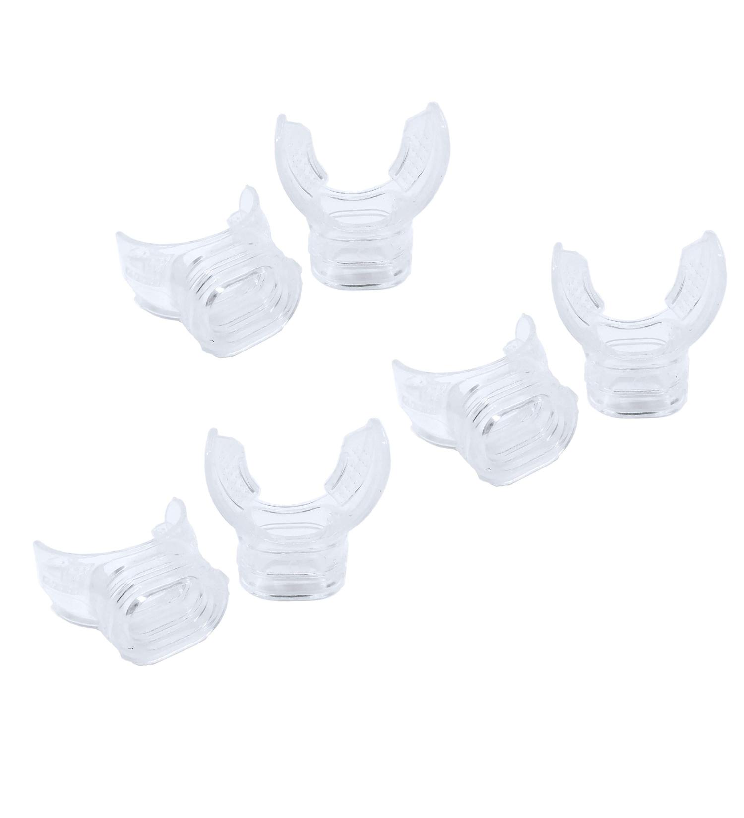 6 Pack Silicone Diving Mouthpiece with Tie Strap - Universal Caliber for Diving Equipment - Disinfection Vacuum Packaging Included - Buy Online on GoSupps.com