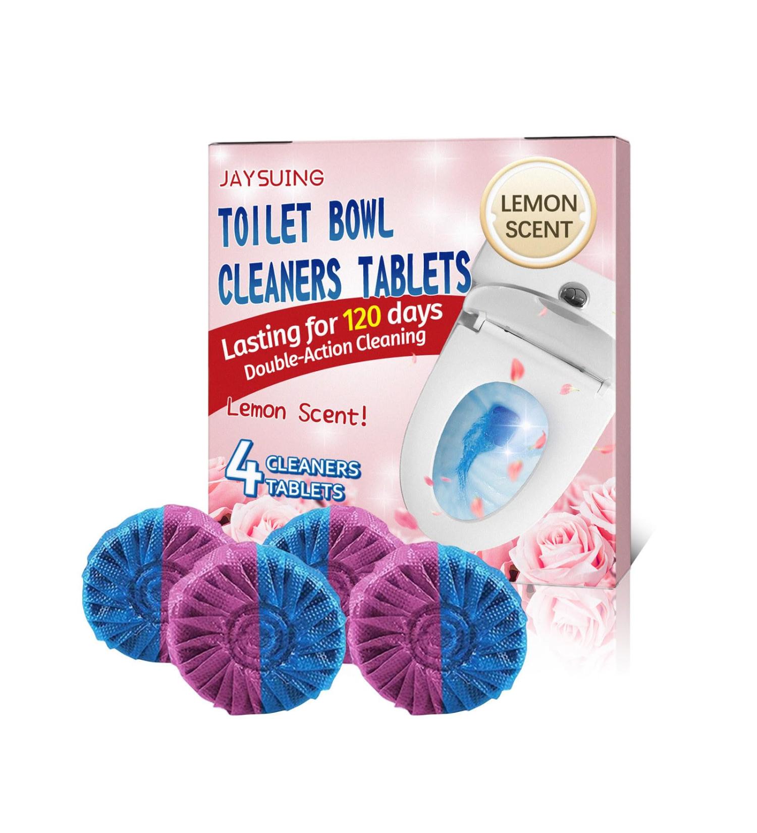 Toilet Bowl Cleaners - 4 Pack Long-Lasting Toilet Bowl Cleaner Tablets Household Toilet Cleaner Powerful Decontamination Descaler Cleaner for Deodorizing & Descaling 1.76 Ounces Each (A Box) - Buy Online on GoSupps.com