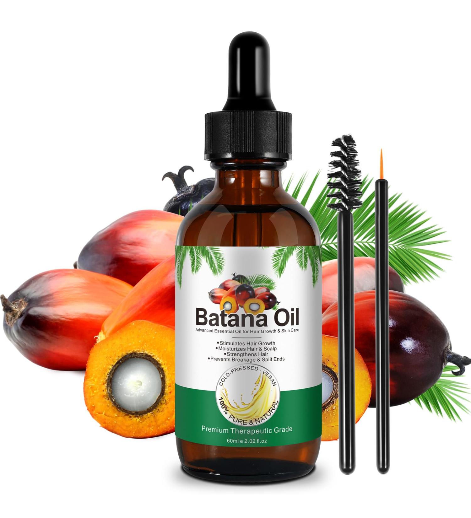 JSBNQRMZ Batana Oil for Hair Growth 60ml Pure Honduran Batana Oil for Enhanced Hair and Skin Vitality Eliminate Hair Split Ends Repairs Damaged Hair Thicker Fuller Hair Suitable for All Hair Types - Buy Online on GoSupps.com