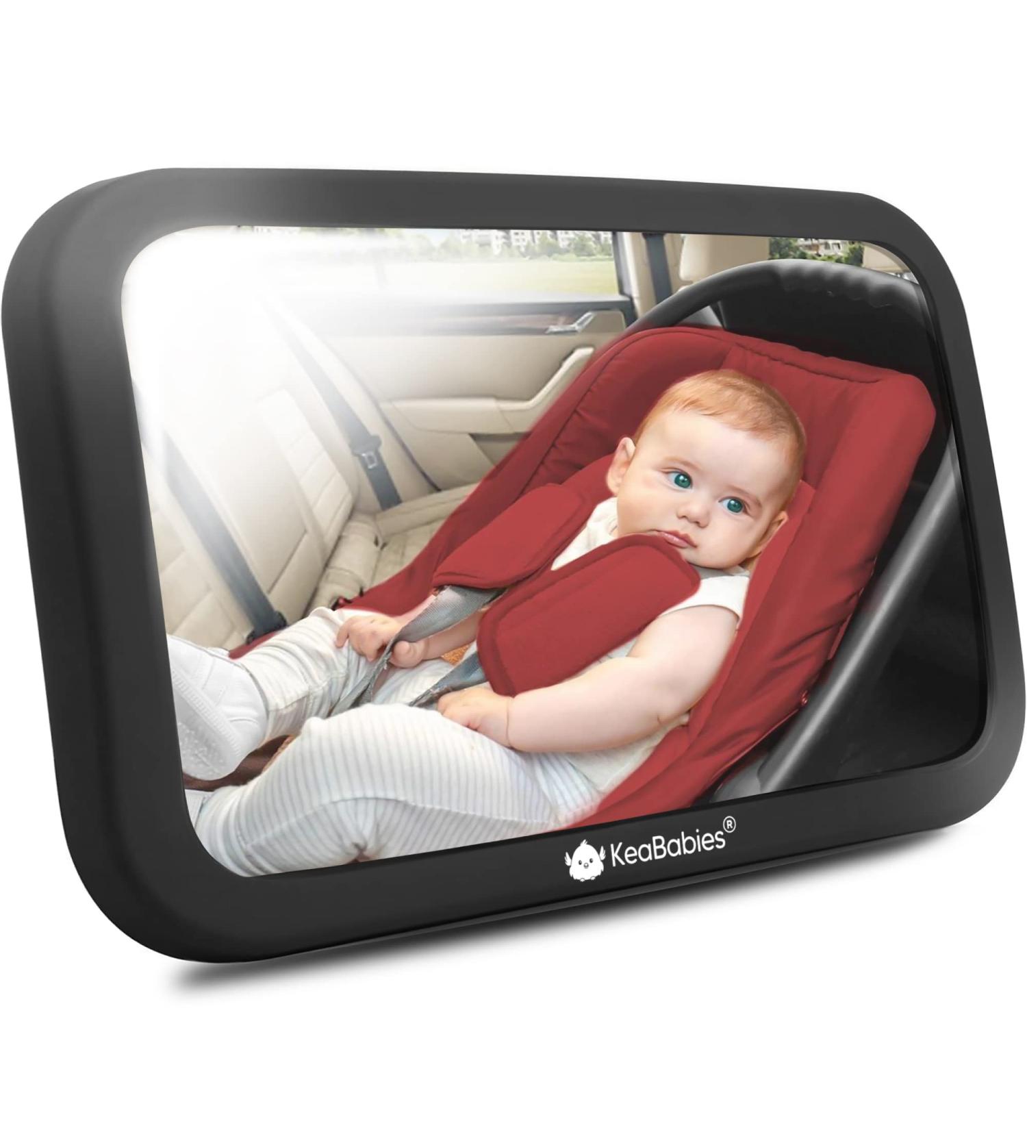 Baby Car Mirror - Safety Back Seat Infant Mirror - Shatterproof Wide View Baby Mirror (Matte Black) - Buy Online on GoSupps.com