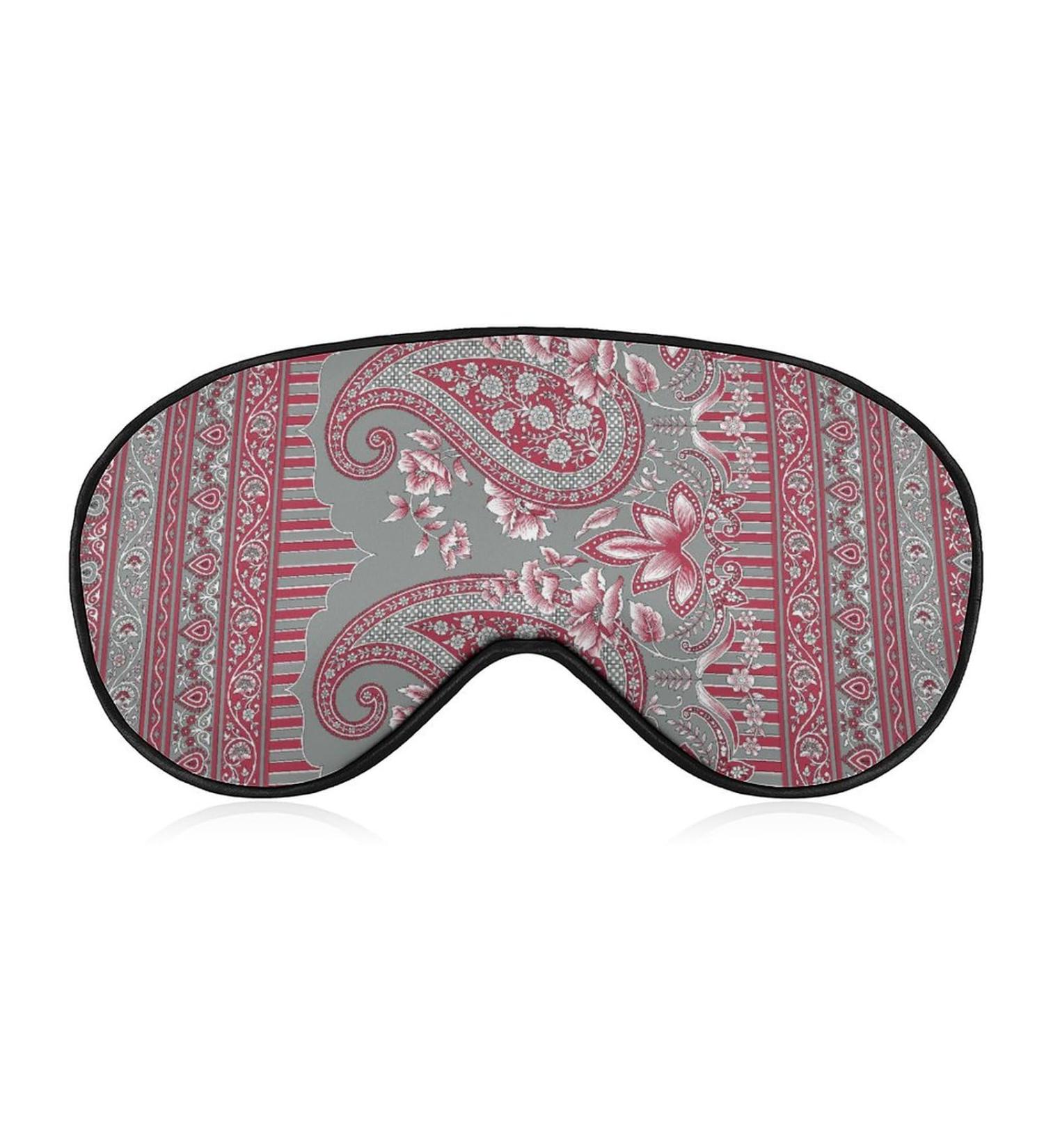 LynaRei Pink Paisley Indian Sleep Mask Blindfold | Super-Smooth Soft Eye Mask for Travel and Nap - Adjustable Cover for Men and Women | Style-1 - Buy Online on GoSupps.com