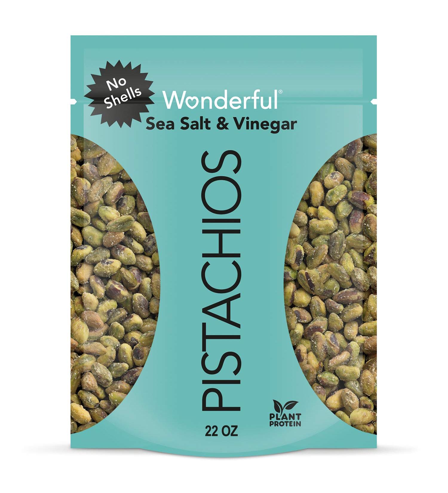 Buy Wonderful Pistachios No Shells Sea Salt & Vinegar 22 Oz - Crunchy Snack Delight! - Buy Online on GoSupps.com