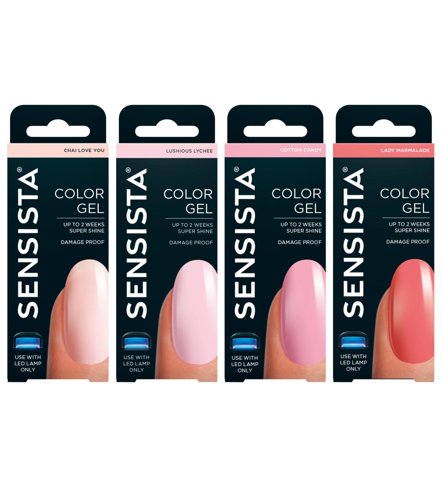 Sensista Studio Rose Elegance Set Color Gel Gellak Value Set Light Pink Pink Gel nail polish for LED lamp 4 pieces - Buy Online on GoSupps.com