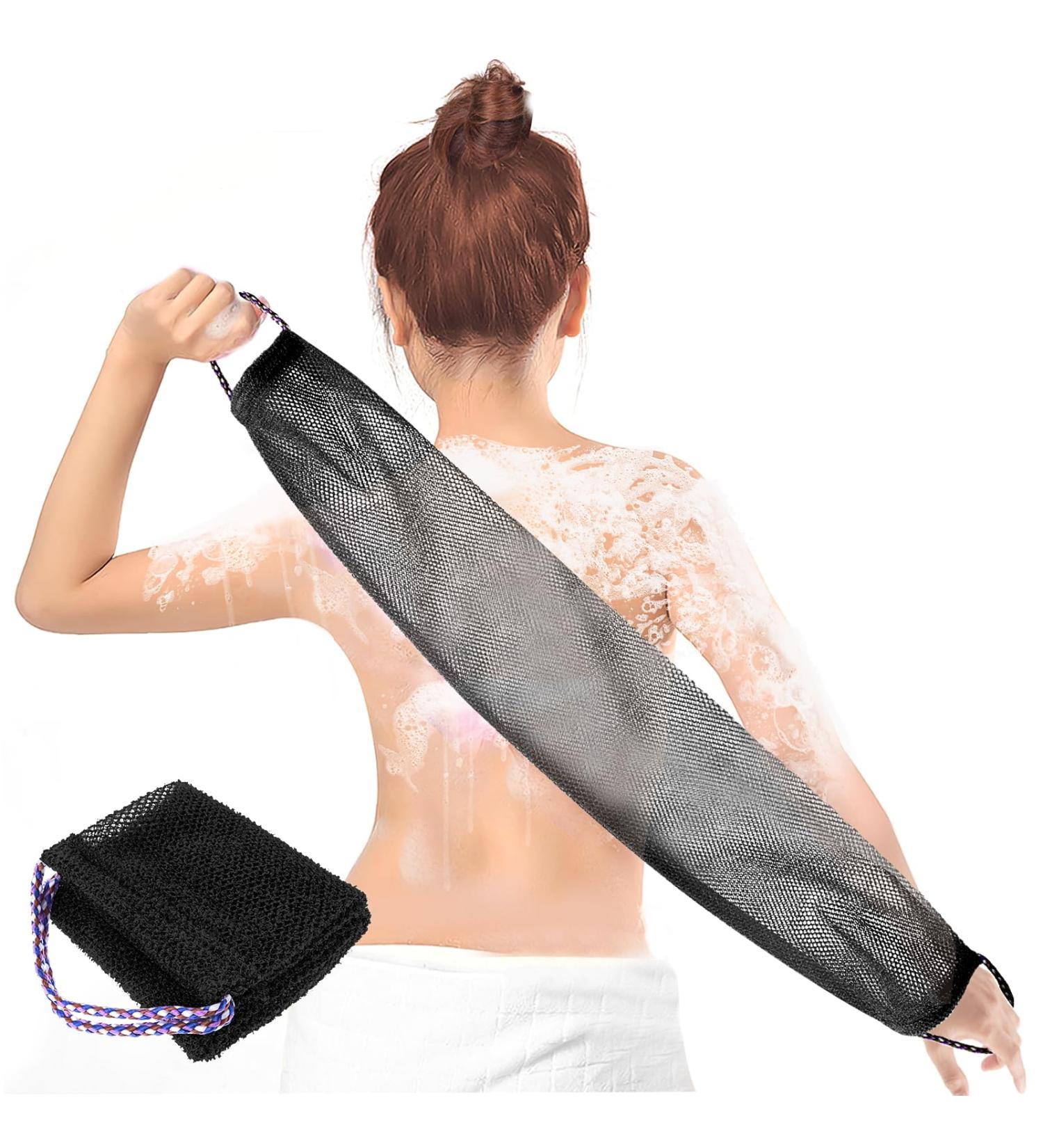 Buy Molain African Exfoliating Net - Back Scrubber for Women & Men | Long Shower Sponge & Loofah | Body Washing Accessories - Black - Buy Online on GoSupps.com