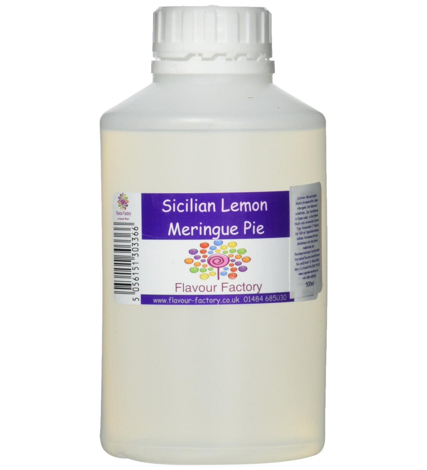 Flavour Factory Intense Food Flavouring Sicilian Lemon Meringue Pie 500ml - Buy Online on GoSupps.com