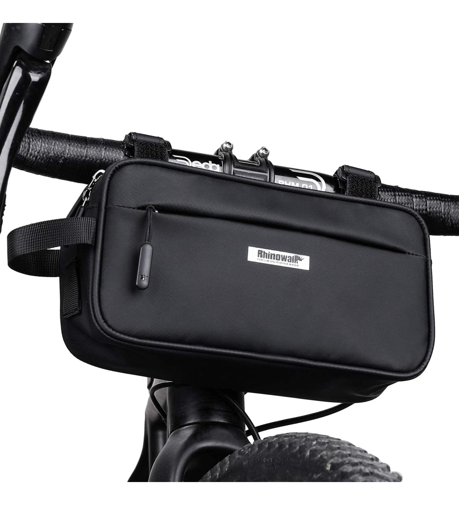 Wildken 100% Waterproof Bicycle Handlebar Bag | Multifunctional Front Pocket & Shoulder Bag with Rain Cover (Black) - Buy Online on GoSupps.com