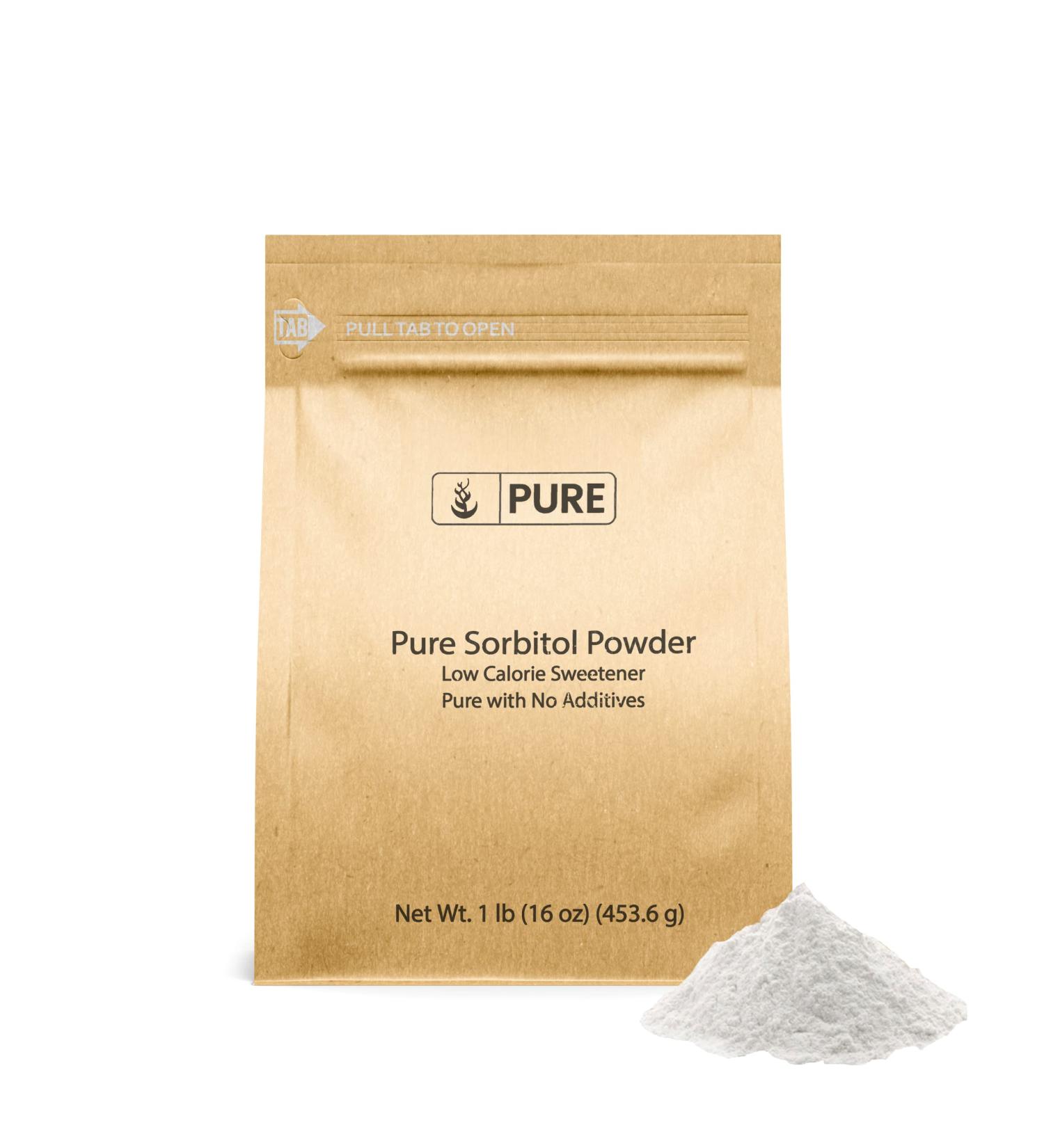 Pure Sorbitol Powder (1 lb) - Low Calorie Sweetener, Sugar Substitute & Thickening Agent - Buy Online on GoSupps.com