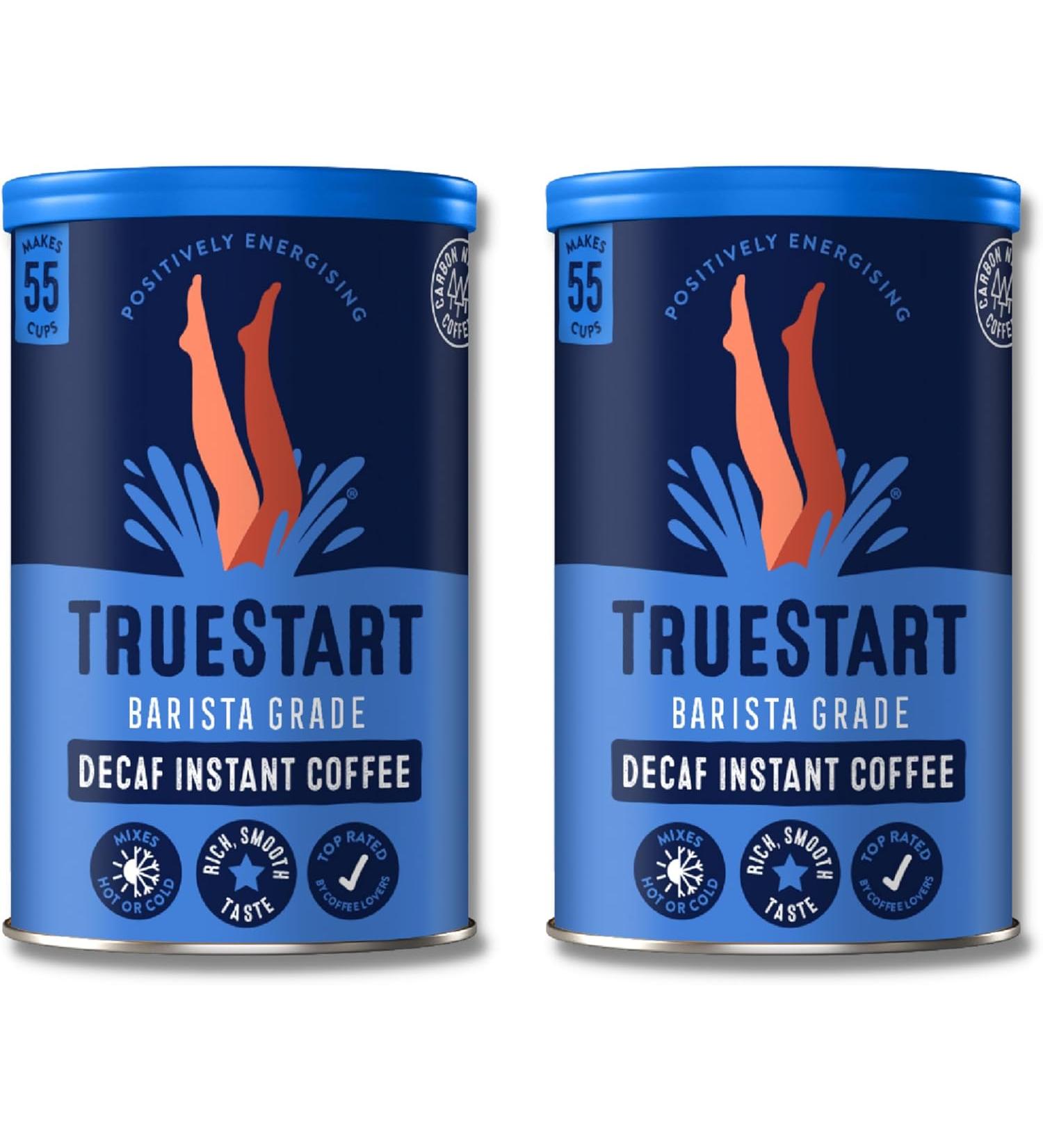 TRUESTART Barista Grade Instant Coffee - Decaf - Pack of 2 - 100g - Buy Online on GoSupps.com