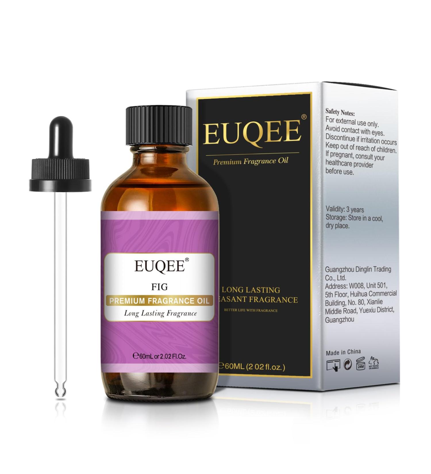 EUQEE Fig Fragrance Oil 60ml - Premium Grade Aromatherapy Essential Oil for Diffusers and DIY Candle Making - Buy Online on GoSupps.com